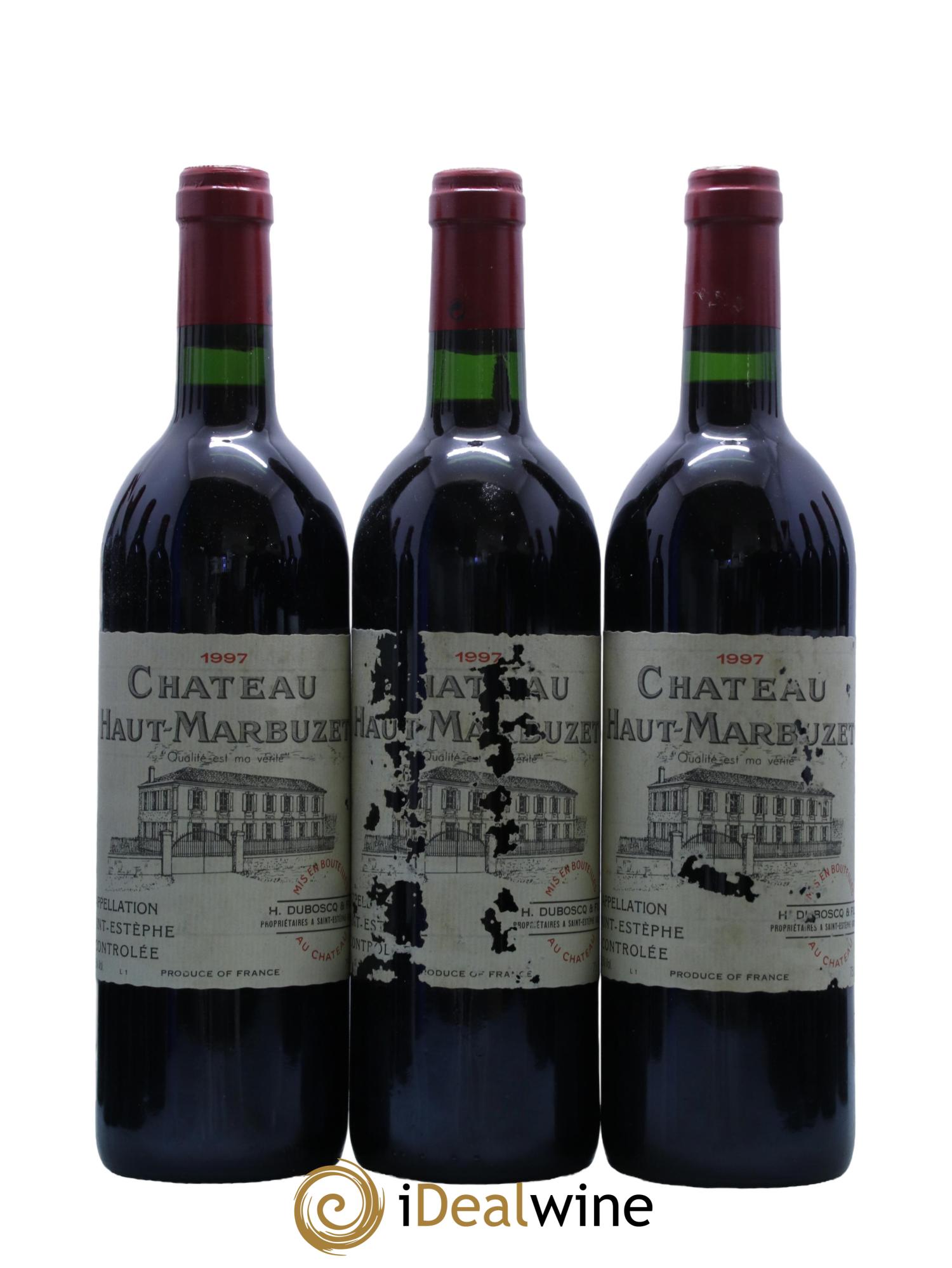 Château Haut Marbuzet  1997 - Lot de 12 bouteilles - 1