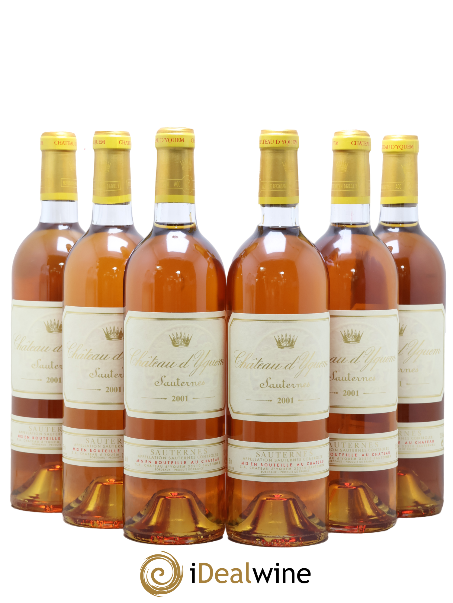 Château d' Yquem 1er Cru Classé Supérieur 2001 - Lot de 6 bouteilles - 0