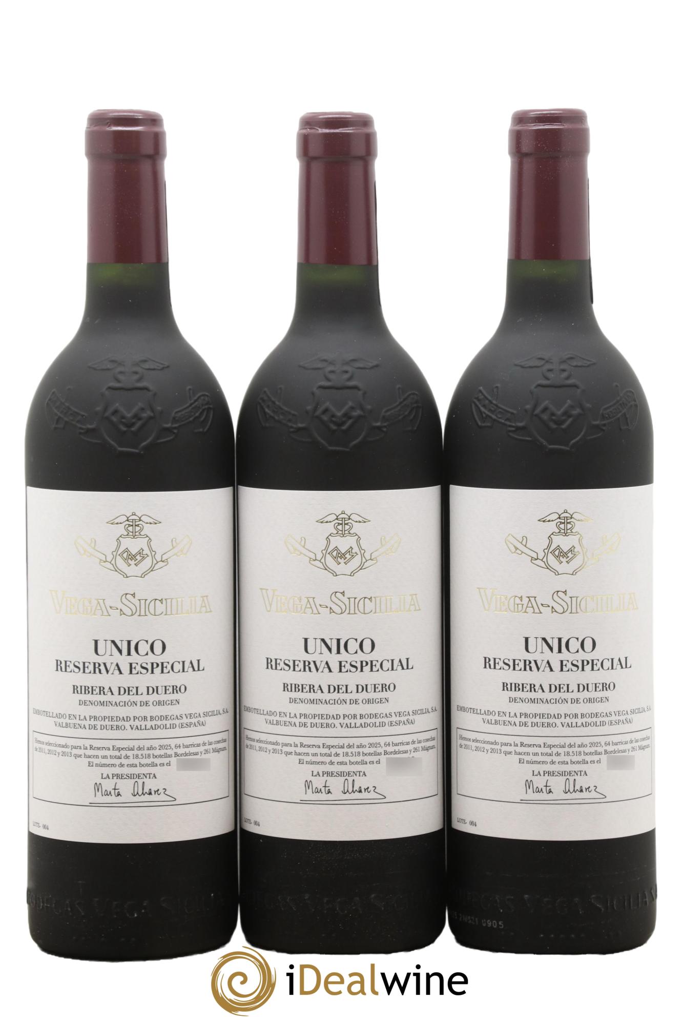 Ribera Del Duero Vega Sicilia Unico Reserva Especial Famille Alvarez - Lot of 3 bottles - 0