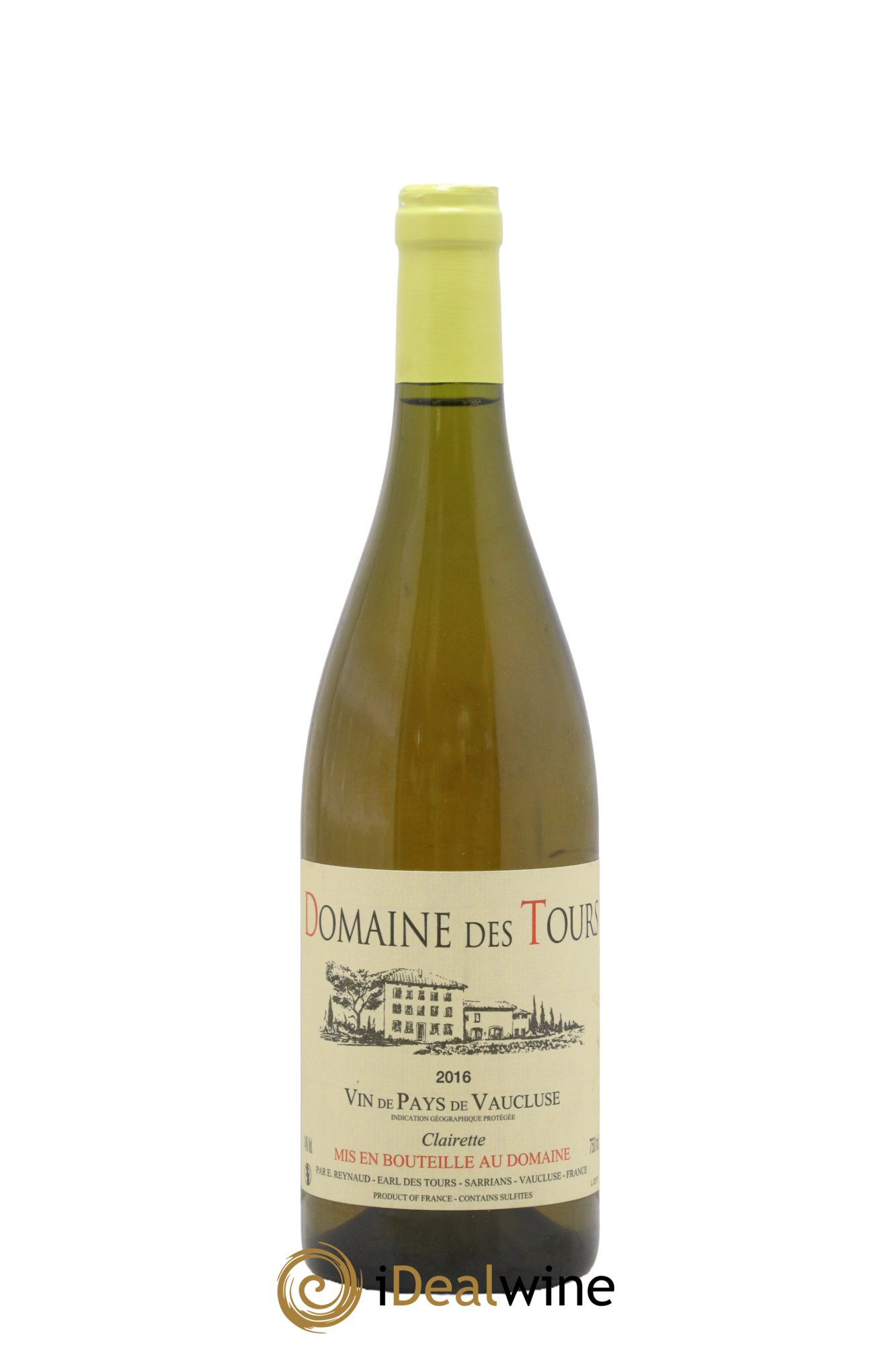 Vaucluse (Vin de Pays de Vaucluse) Domaine des Tours Clairette Emmanuel Reynaud 2016 - Lot de 1 bouteille - 0