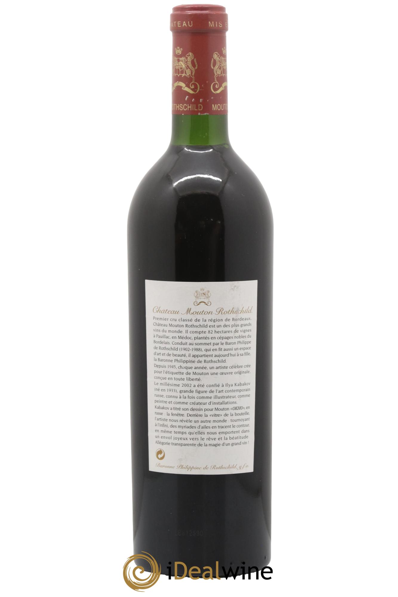 Château Mouton Rothschild 1er Grand Cru Classé 2002 - Lot of 1 bottle - 1