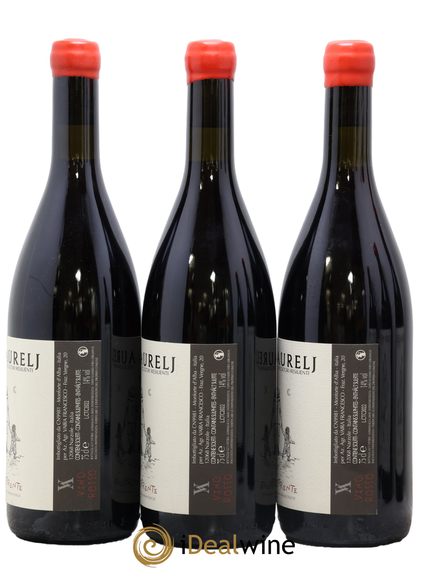 Italie Vino Rosse Controcorrente Vaira Aurelj 2022 - Lot of 3 bottles - 1