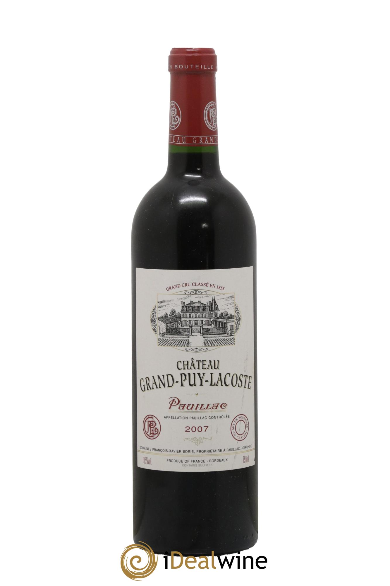 Château Grand Puy Lacoste 5ème Grand Cru Classé 2007 - Lot of 1 bottle - 0