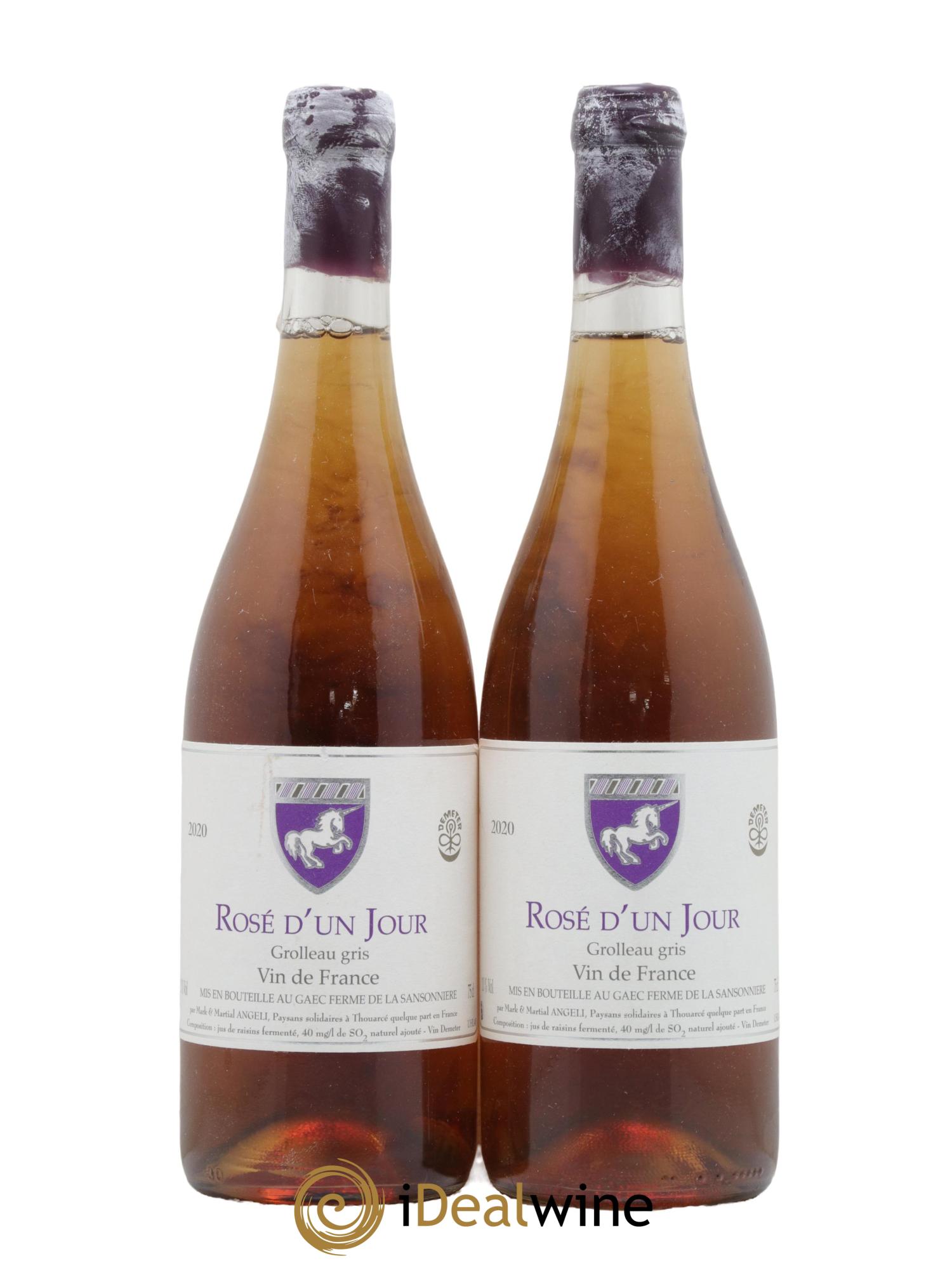 Vin de France Rosé d'un jour Mark Angeli (Domaine) - Ferme de la Sansonnière 2020 - Lot de 2 bouteilles - 0