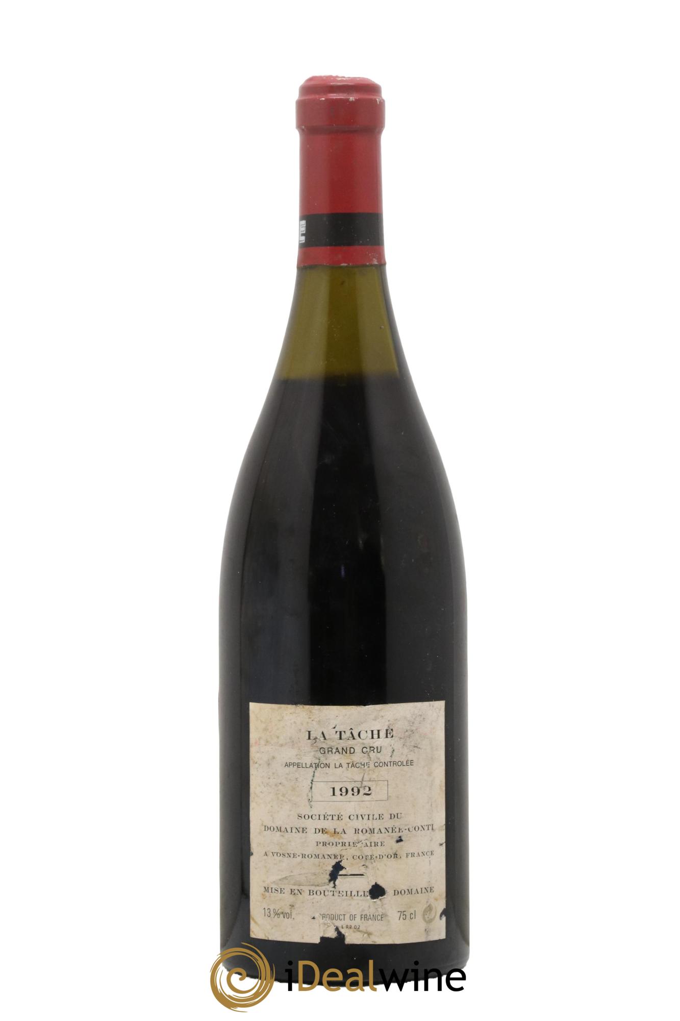 La Tâche Grand Cru Domaine de la Romanée-Conti 1992 - Lot de 1 bouteille - 1