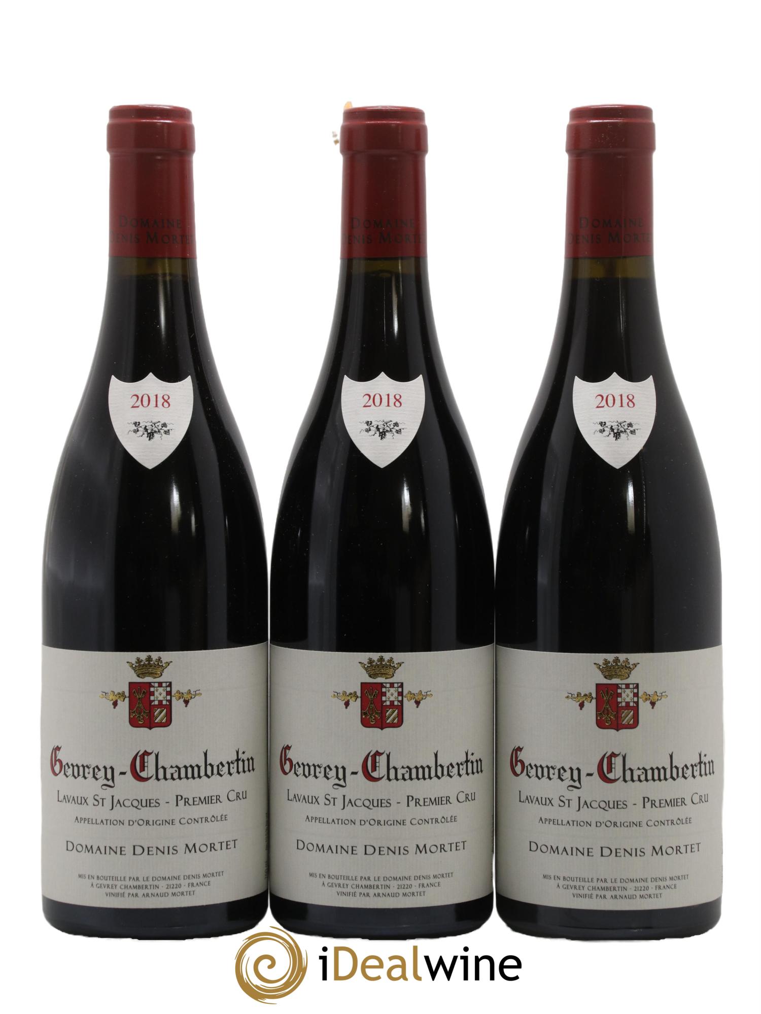 Gevrey-Chambertin 1er Cru Lavaux Saint Jacques Denis Mortet (Domaine) 2018 - Lot de 3 bouteilles - 0