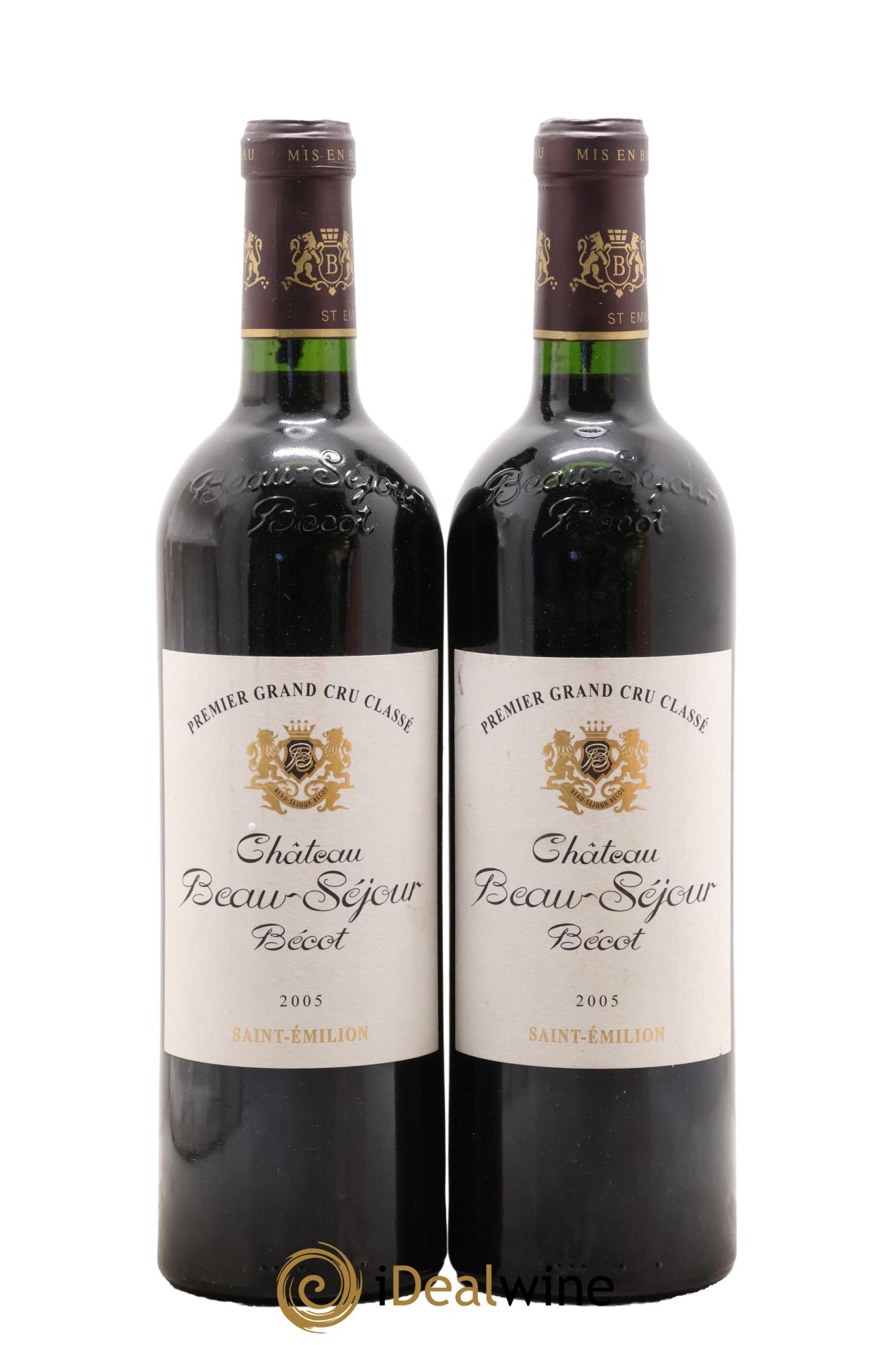 Château Beau-Séjour Bécot 1er Grand Cru Classé B 2005 - Lot de 2 bouteilles - 0