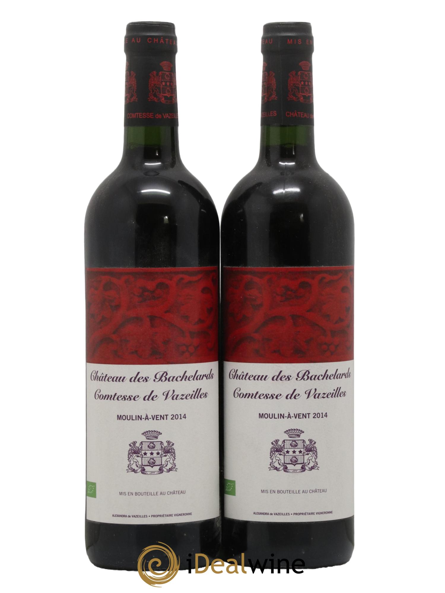 Moulin-à-Vent Château des Bachelards Comtesse de Vazeilles 2014 - Lot de 2 bouteilles - 0