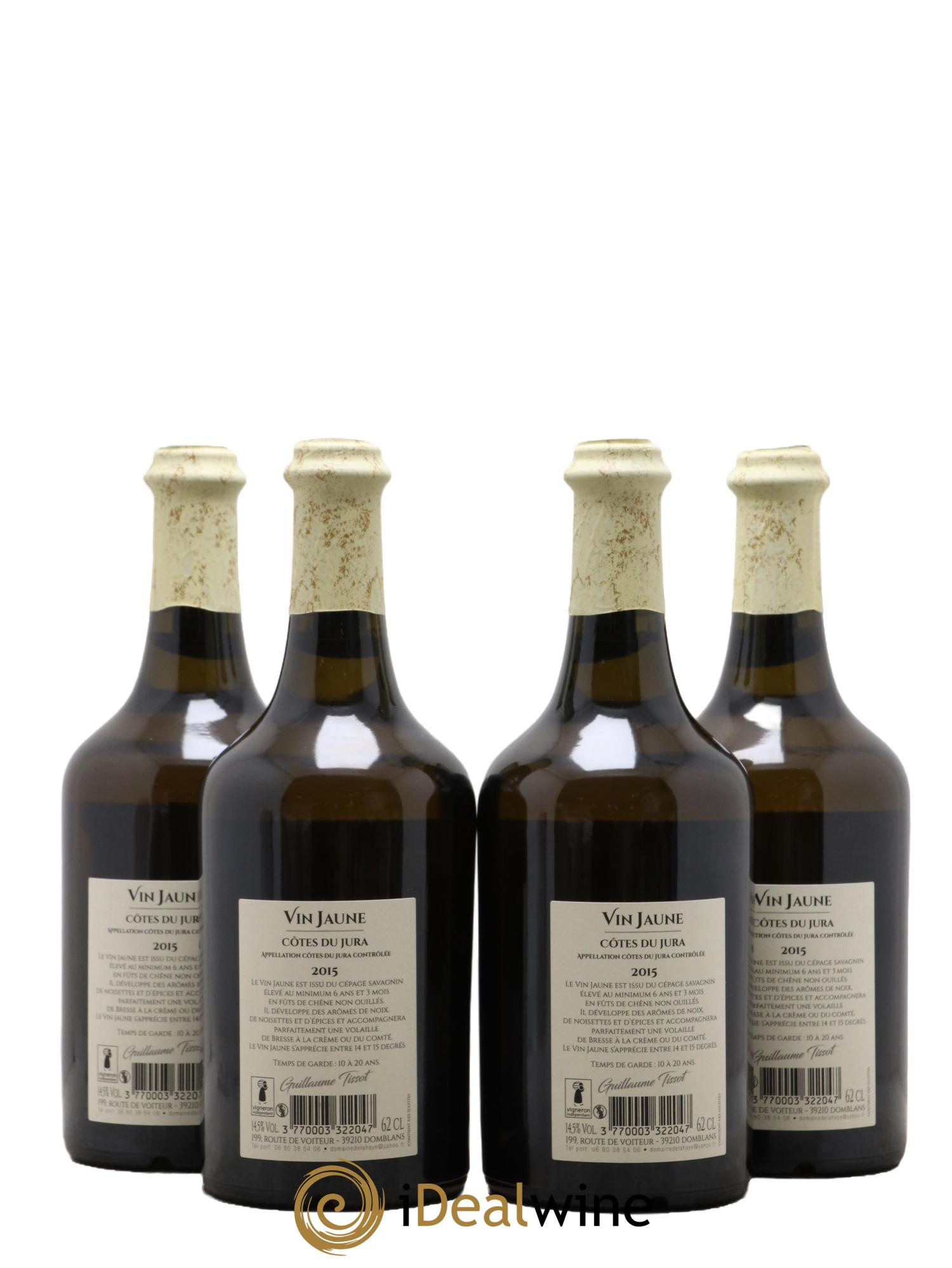 Côtes du Jura Vin Jaune Domaine De Lahaye Guillaume Tissot 2015 - Lot de 4 clavelins - 1