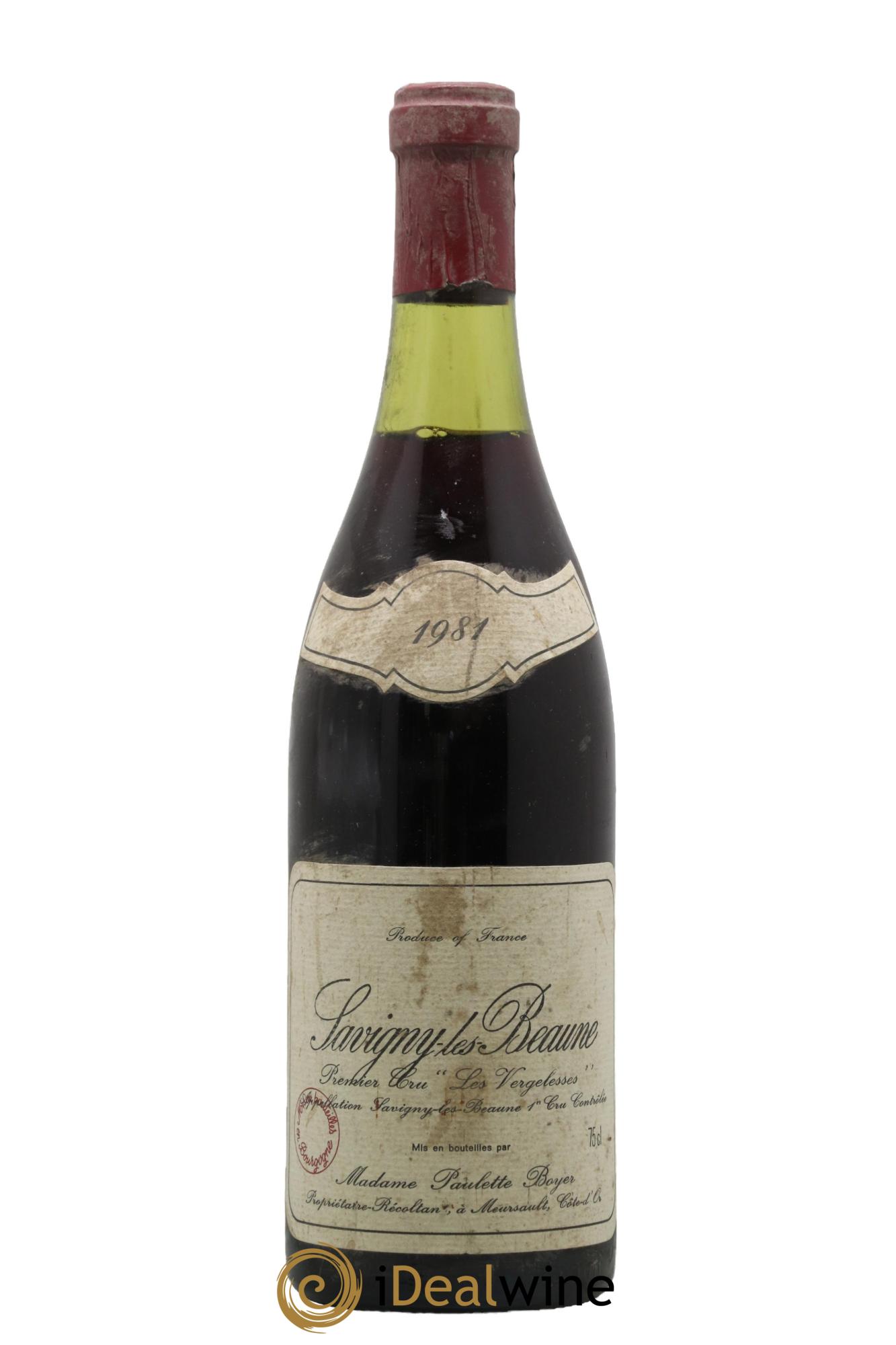 Savigny-lès-Beaune 1er Cru Les Vergelesses Madame Paulette Boyer 1981 - Lot de 1 bouteille - 0