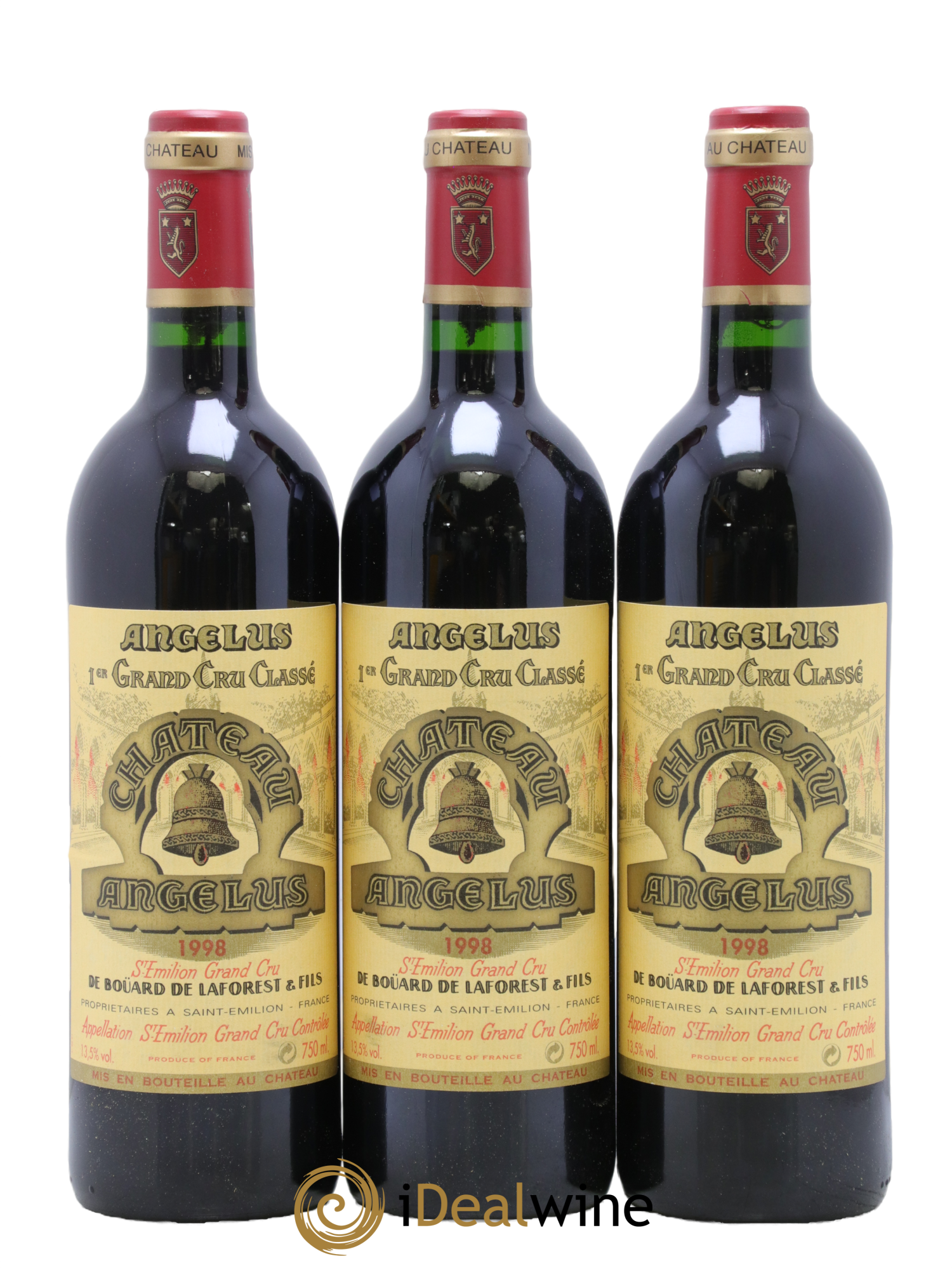 Château Angélus 1er Grand Cru Classé A 1998 - Lot of 12 bottles - 4