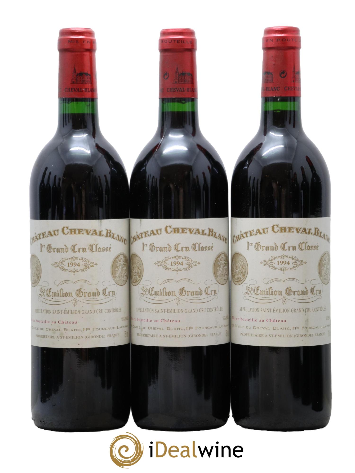 Château Cheval Blanc 1er Grand Cru Classé A 1994 - Lot de 3 bouteilles - 0