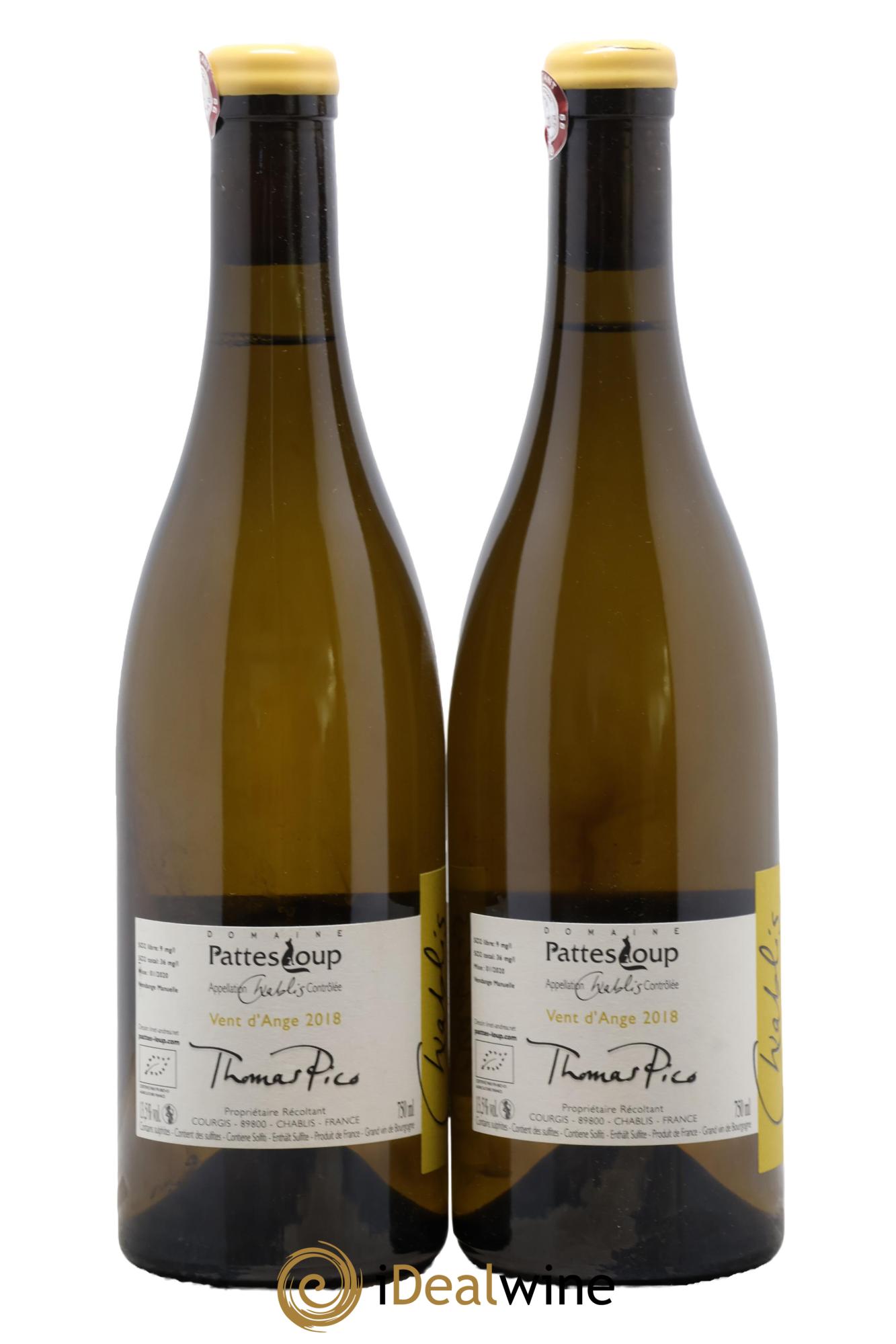 Chablis Vent d'Ange Pattes Loup (Domaine) 2018 - Lot de 2 bouteilles - 0