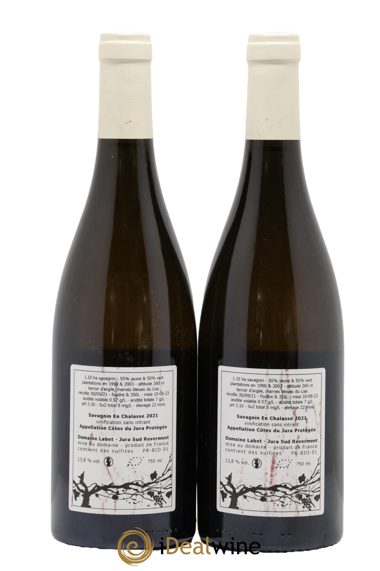 Côtes du Jura Fleur de Savagnin En Chalasse Romain - Julien - Charline Labet 2021 - Lot de 2 bouteilles - 1
