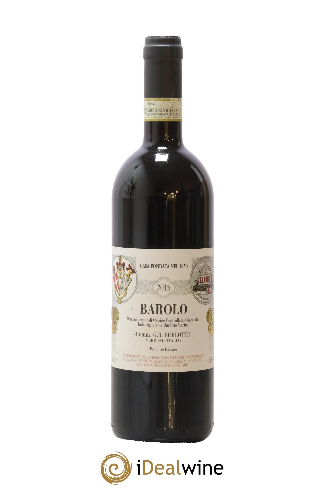 Barolo DOCG Comm. Giovan Battista Burlotto 2015 - Lot de 1 bouteille - 0