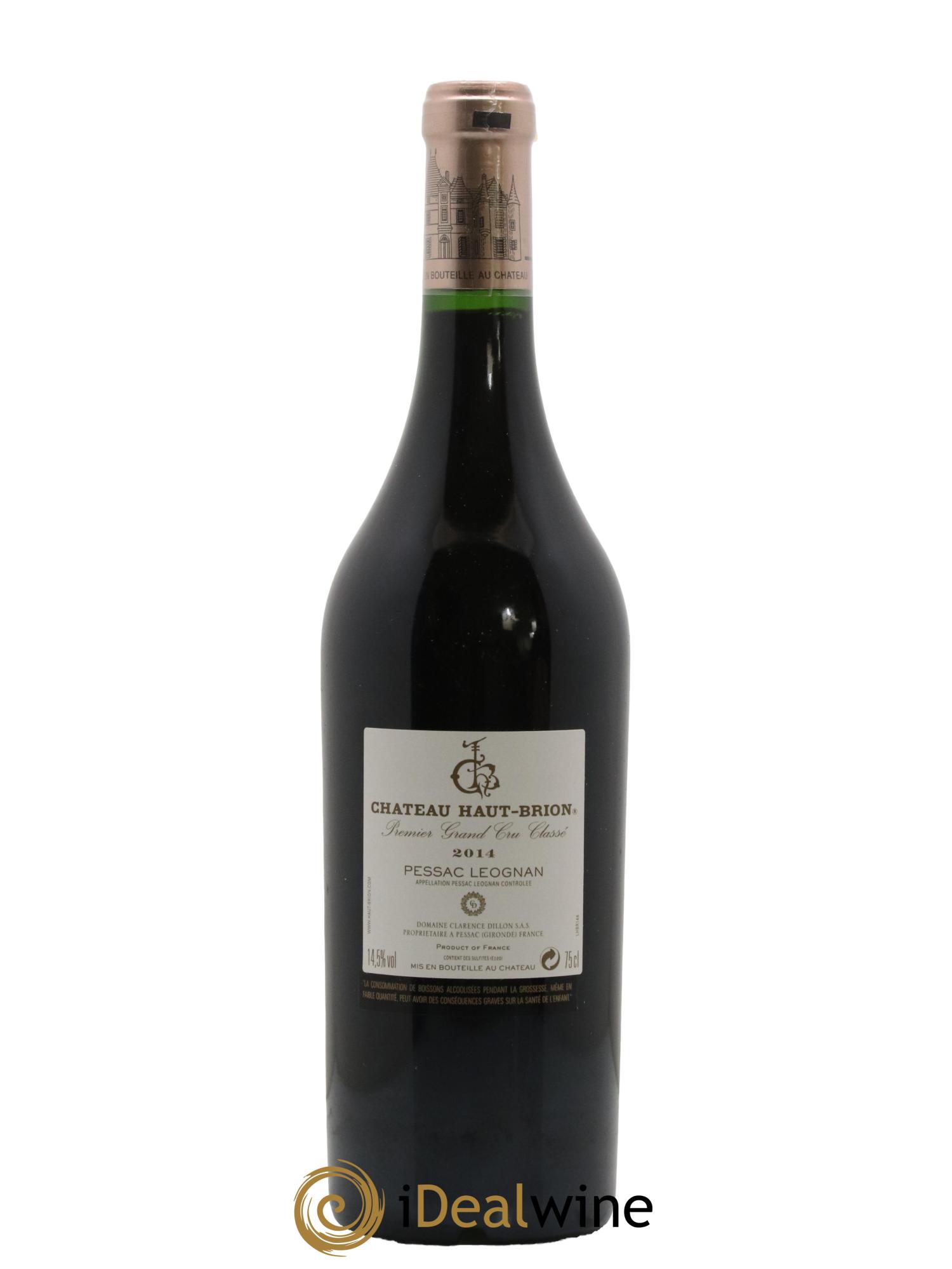Château Haut Brion 1er Grand Cru Classé 2014 - Lot de 1 bouteille - 1