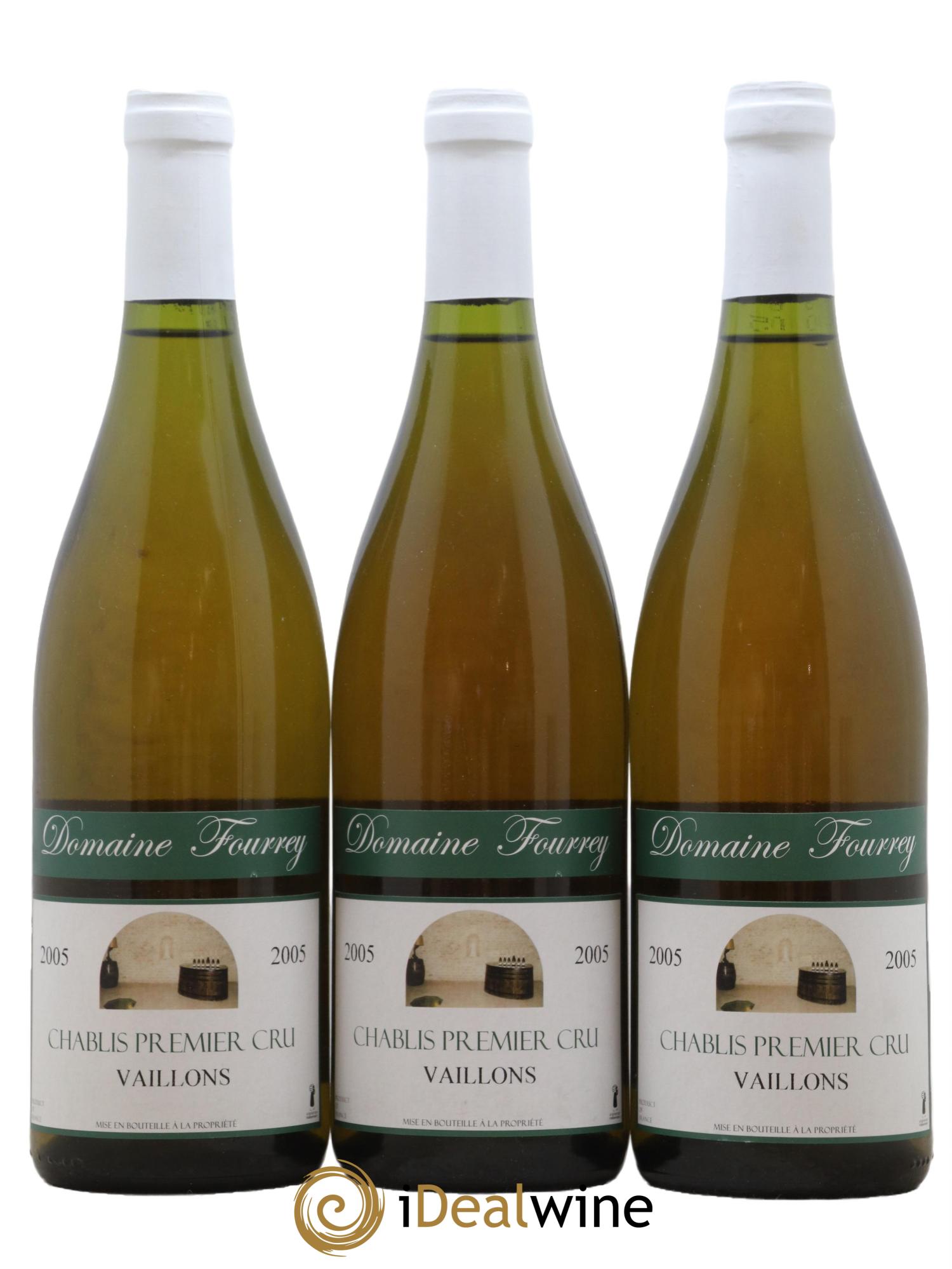 Chablis 1er Cru Vaillons Domaine Fourrey 2005 - Lot de 3 bouteilles - 0