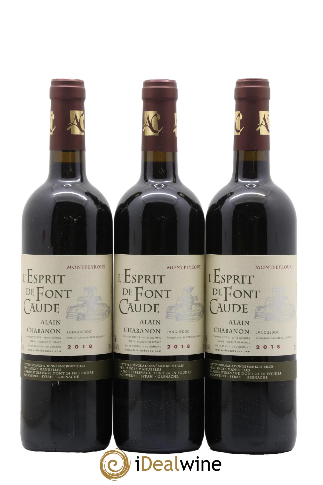 Languedoc Montpeyroux Alain Chabanon (Domaine) L'Esprit de Font Caude 2018 - Lot of 12 bottles - 4