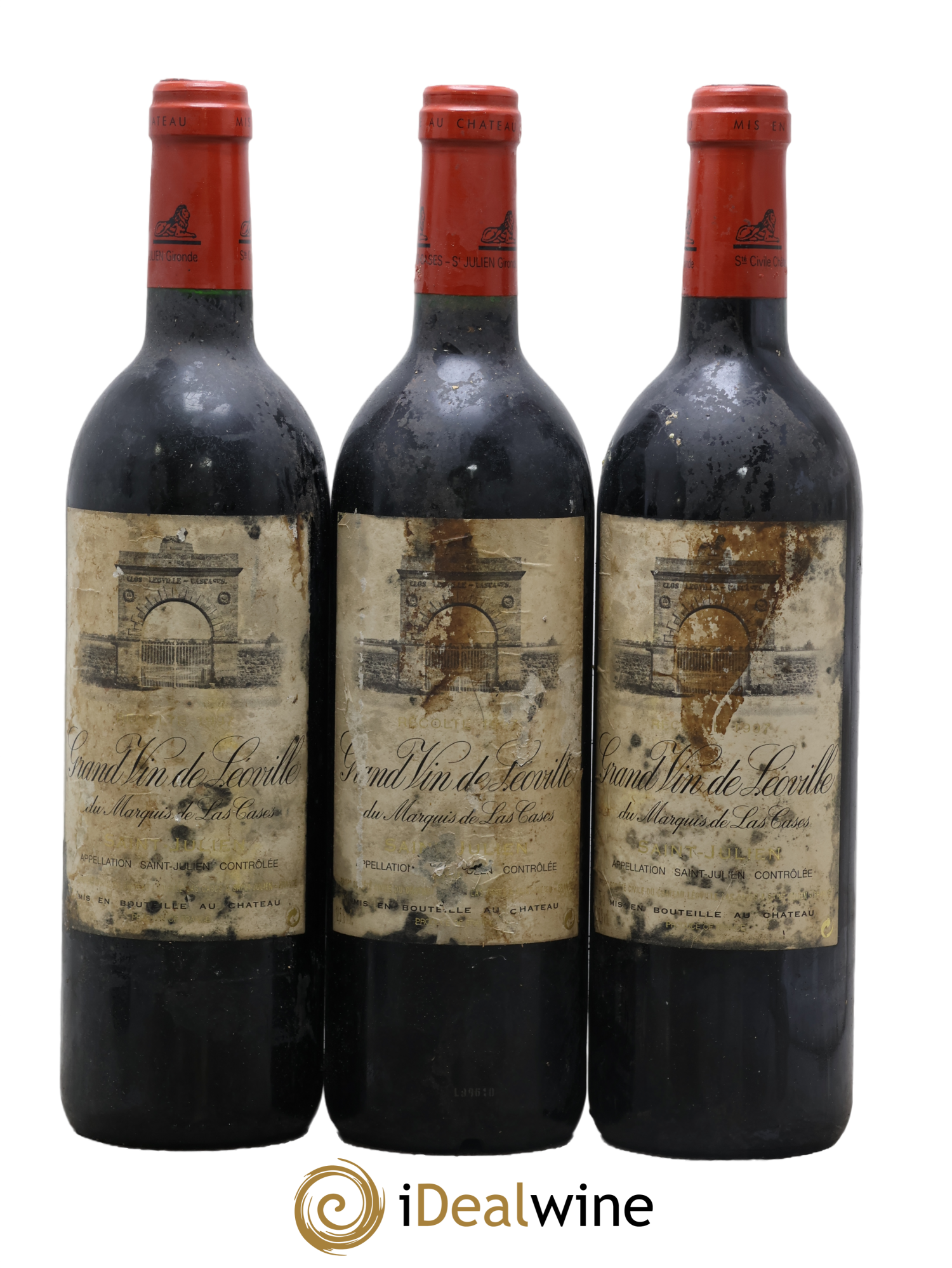 Château Léoville Las Cases 2ème Grand Cru Classé 1997 - Lotto di 3 bottiglie - 0