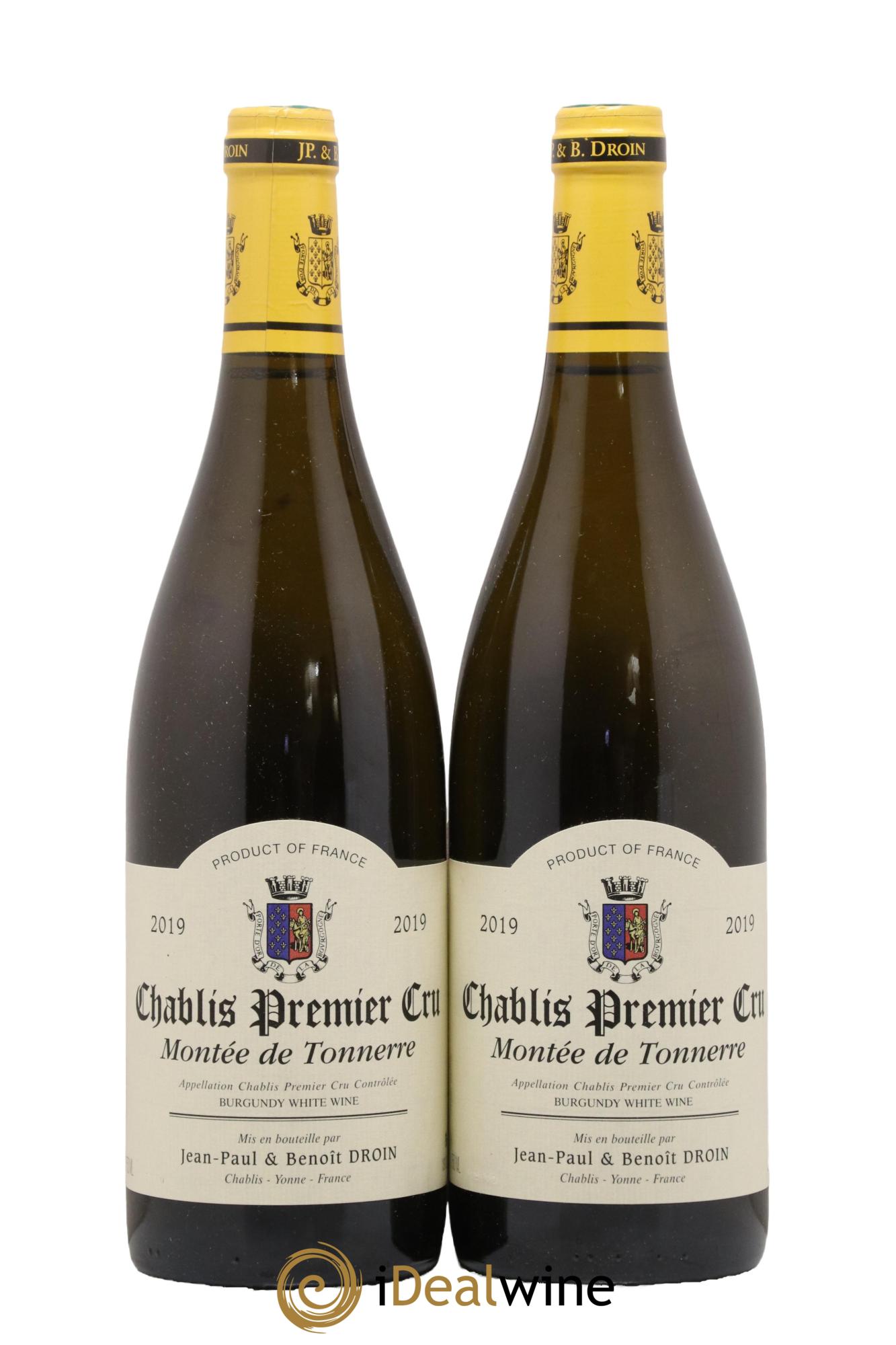 Chablis 1er Cru Montée de Tonnerre Jean-Paul & Benoît Droin (Domaine) 2019 - Lot de 2 bouteilles - 0
