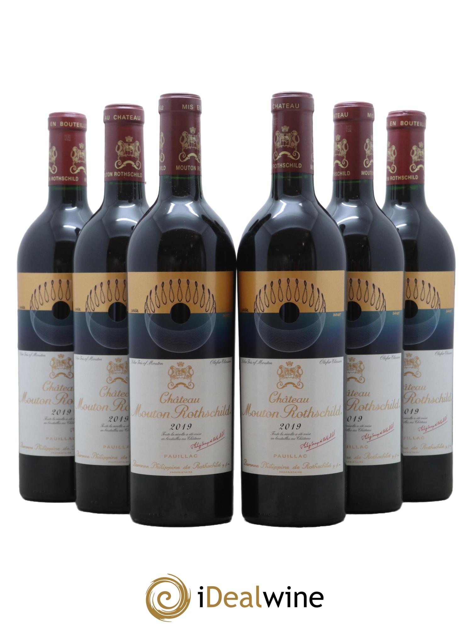 Château Mouton Rothschild 1er Grand Cru Classé 2019 - Lot de 6 bouteilles - 0