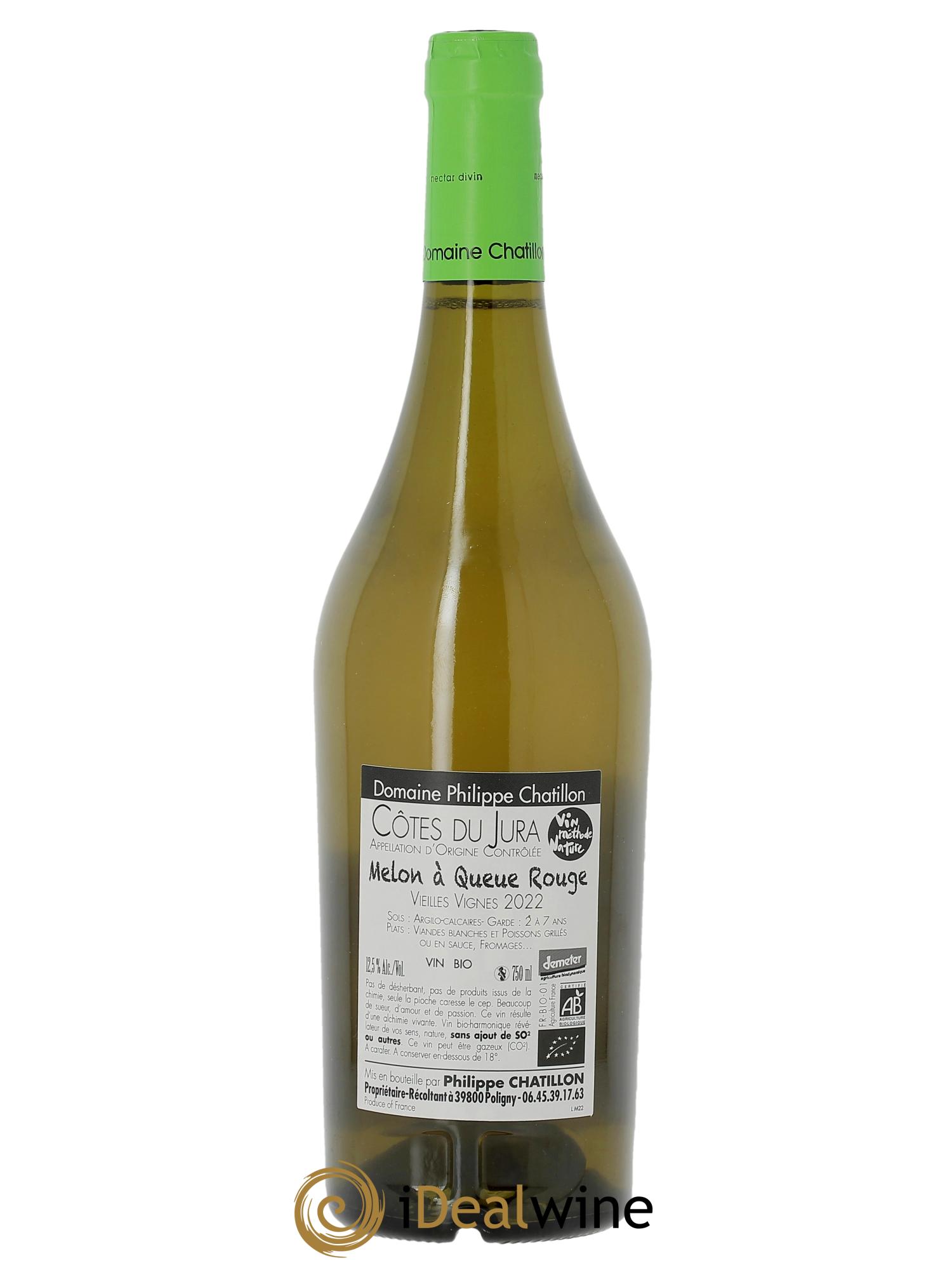 Côtes du Jura Melon à queue rouge (anciennement En Marche) Philippe Chatillon 2022 - Lot of 1 bottle - 1