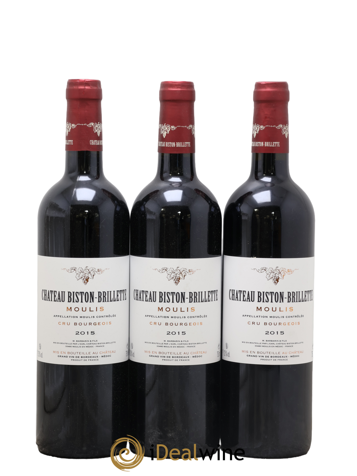 Château Biston Brillette 2015 - Lot de 3 bouteilles - 0