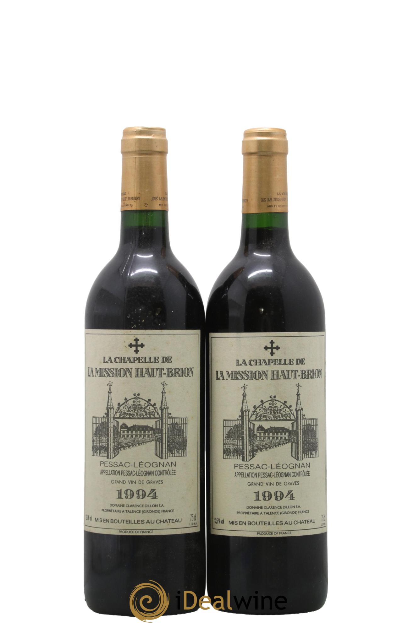 La Chapelle de La Mission Haut-Brion Second Vin 1994 - Posten von 2 Flaschen - 0