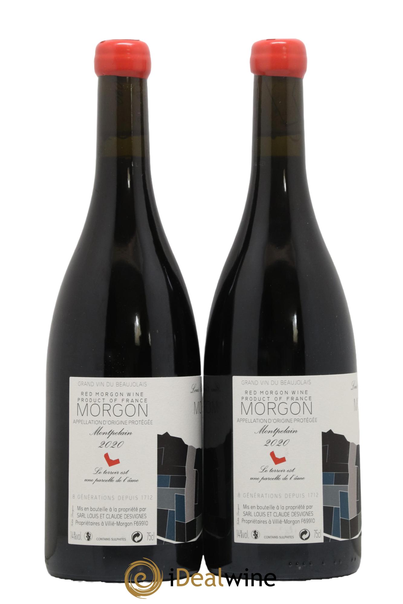 Morgon Montpelain Louis-Claude Desvignes 2020 - Lot de 2 bouteilles - 1