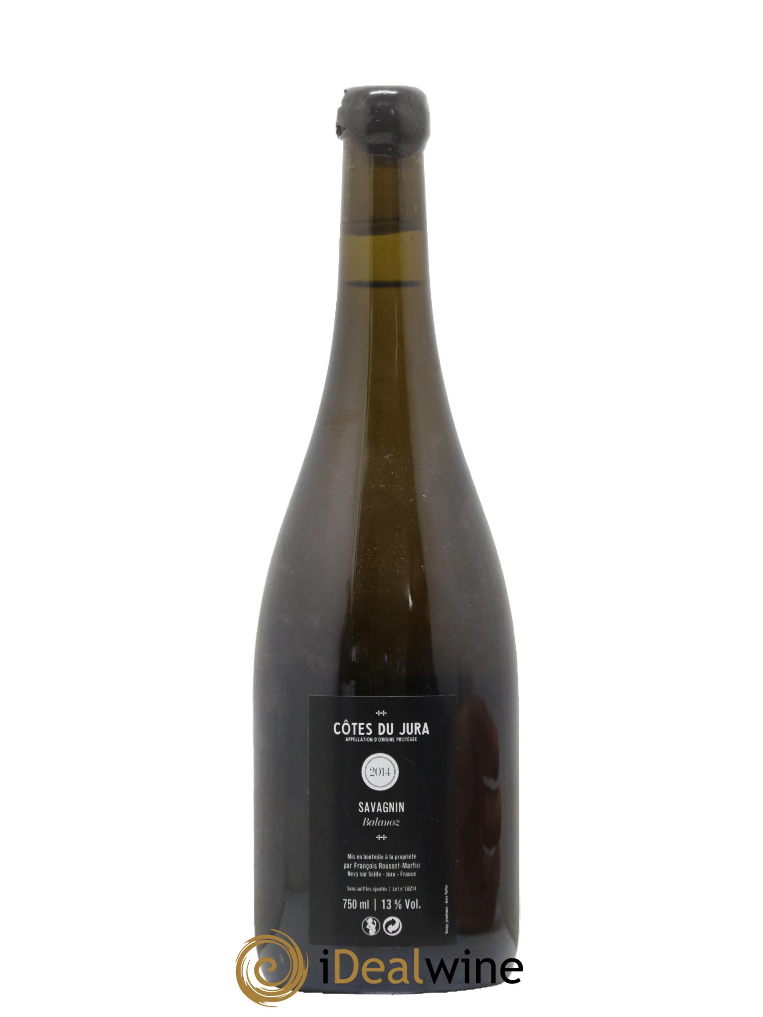 Côtes du Jura Savagnin Balanoz Voile N°4 Domaine François Rousset-Martin 2014 - Lot of 1 bottle - 1