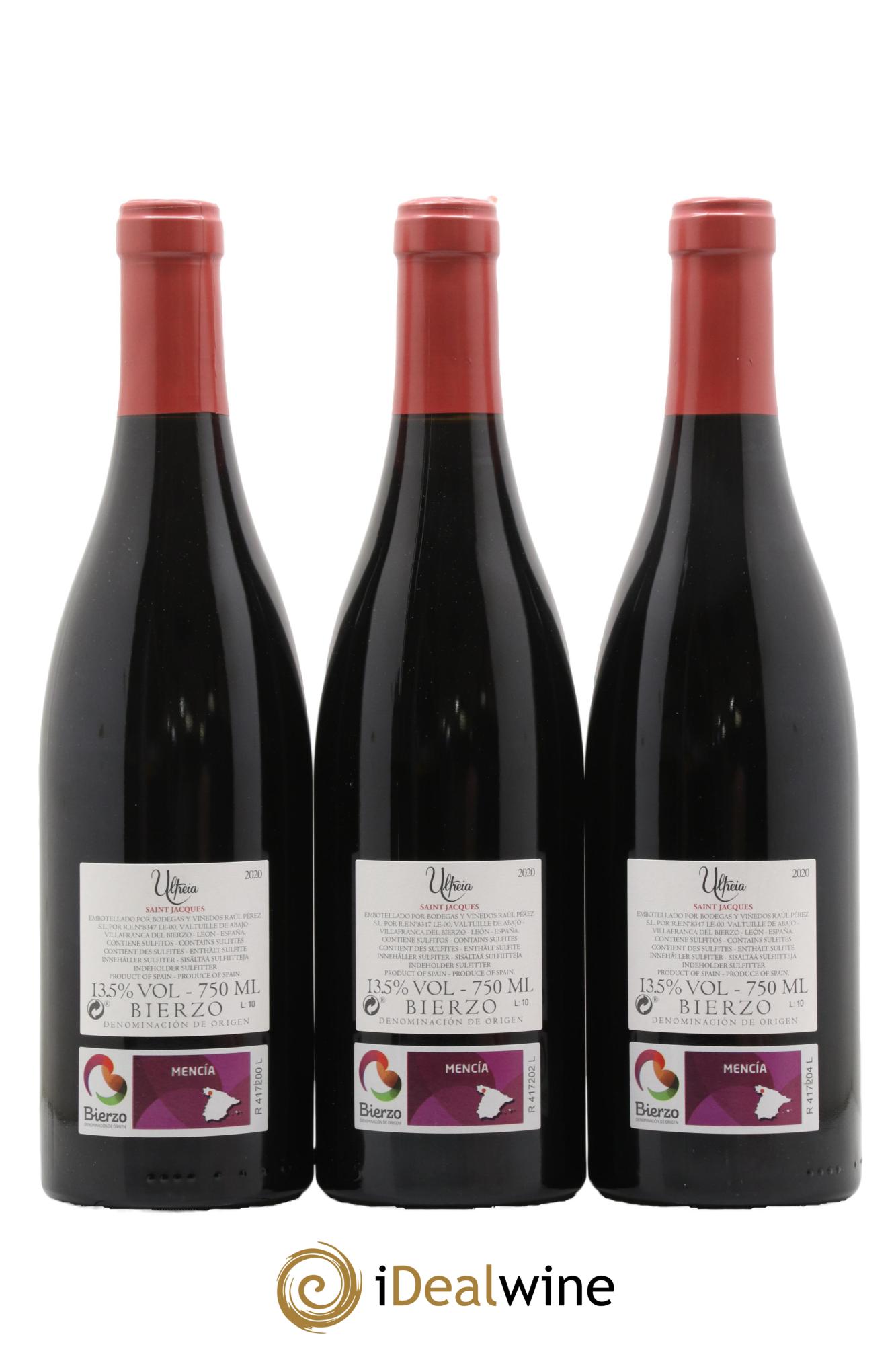 Bierzo DO Ultreia Saint Jacques R.Perez 2020 - Lot de 3 bouteilles - 1