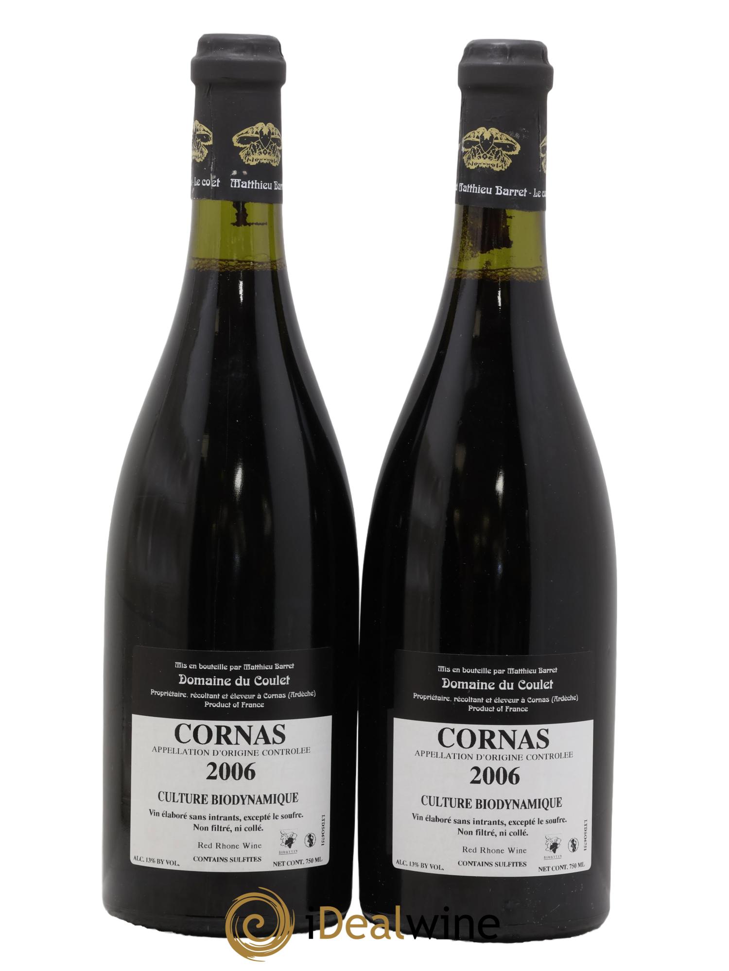 Cornas Les Terrasses du Serre Coulet (Domaine du) - Matthieu Barret 2006 - Lot de 2 bouteilles - 1