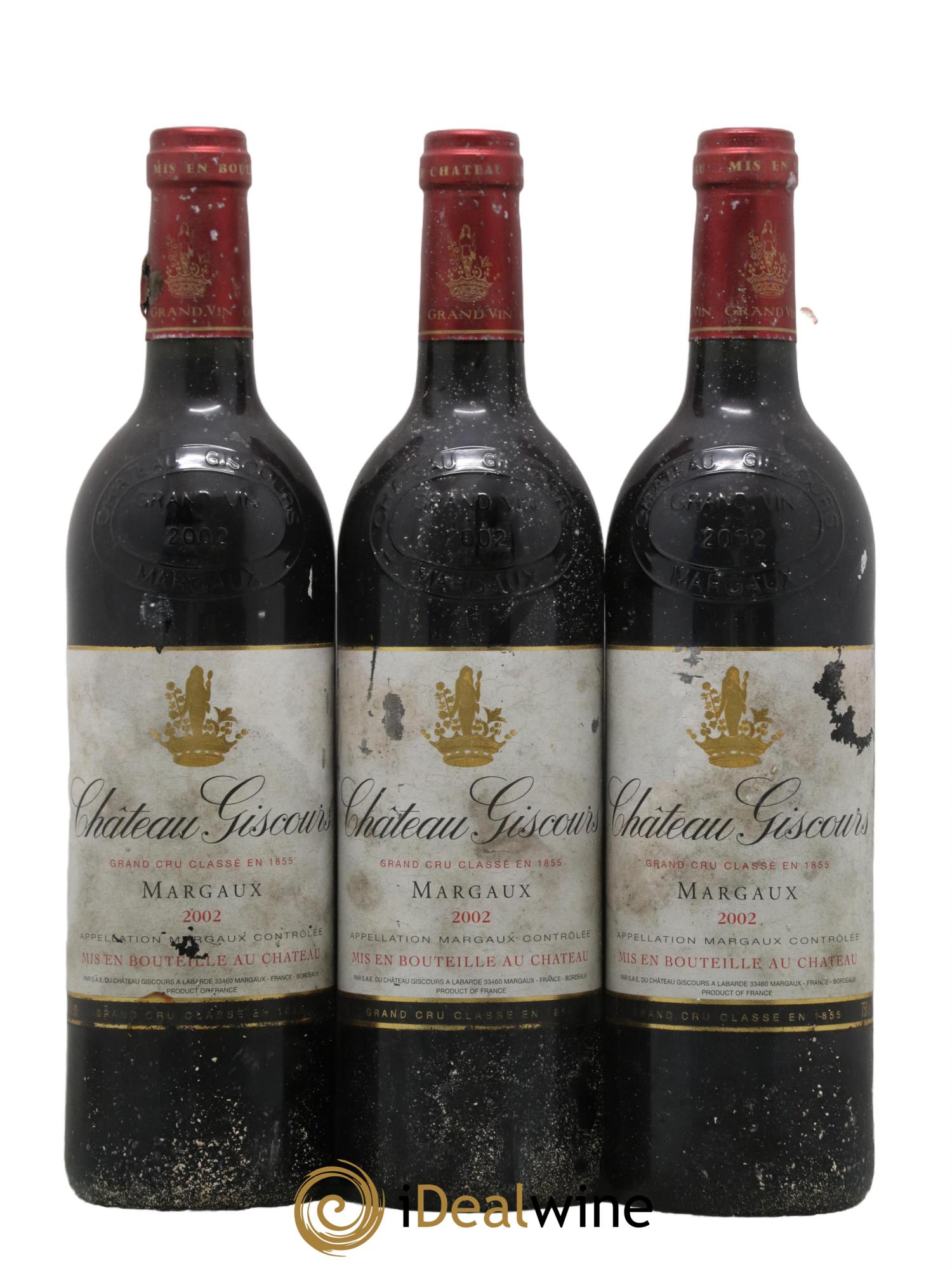Château Giscours 3ème Grand Cru Classé 2002 - Lot de 3 bouteilles - 0