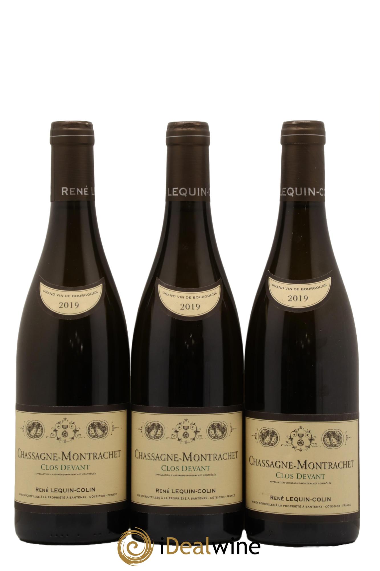 Chassagne-Montrachet Clos Devant Domaine Rene Lequin Colin 2019 - Lot de 3 bouteilles - 0