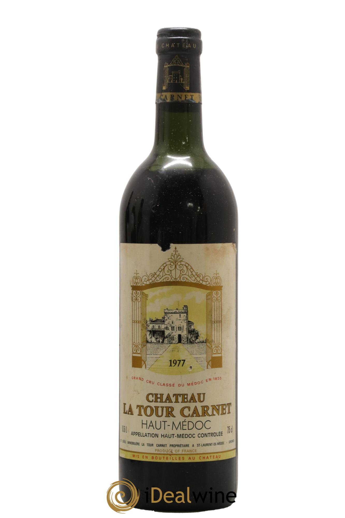 Château la Tour Carnet 4ème Grand Cru Classé 1977 - Lot de 1 bouteille - 0