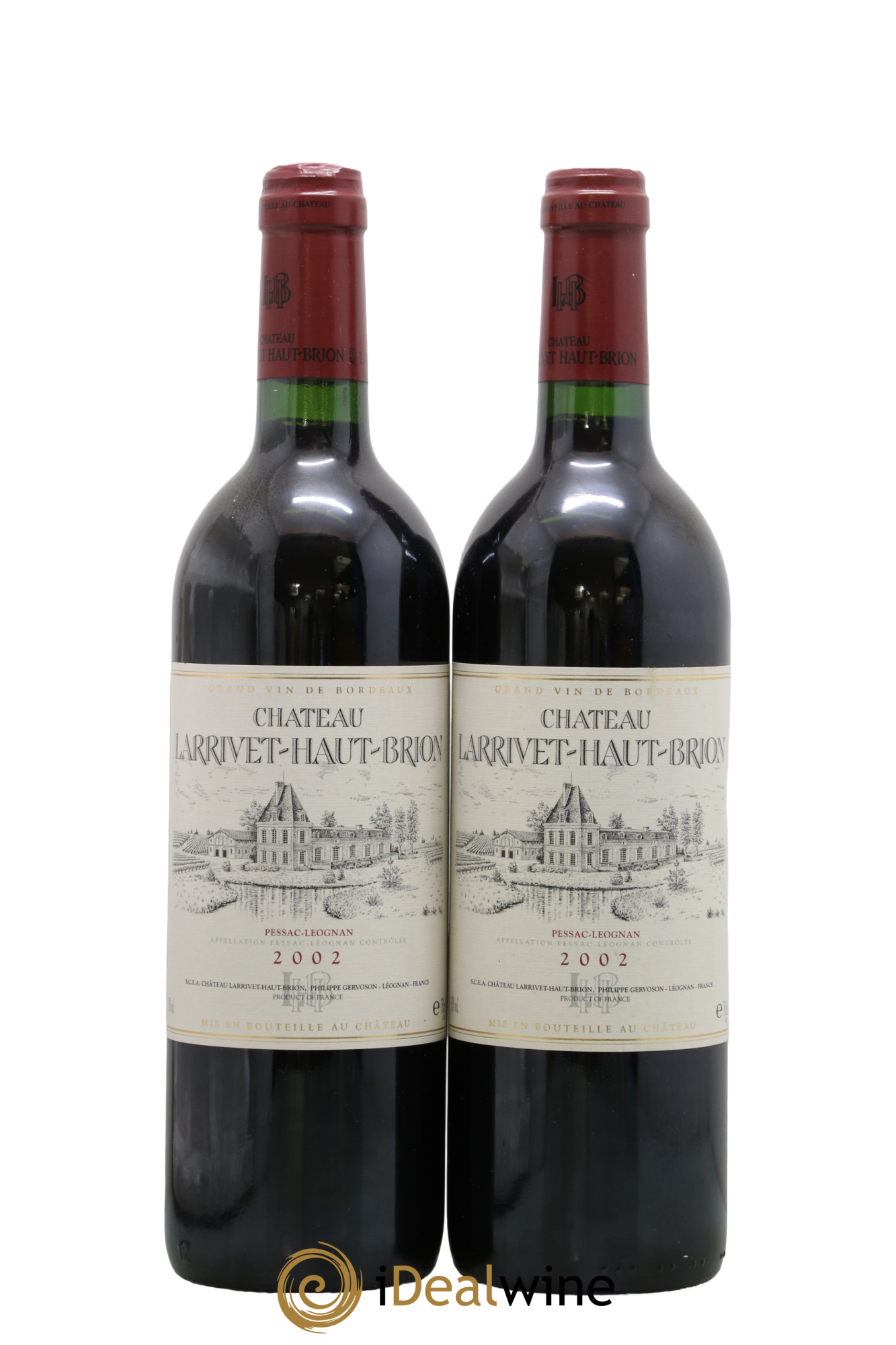 Château Larrivet Haut-Brion 2002 - Lot of 2 bottles - 0