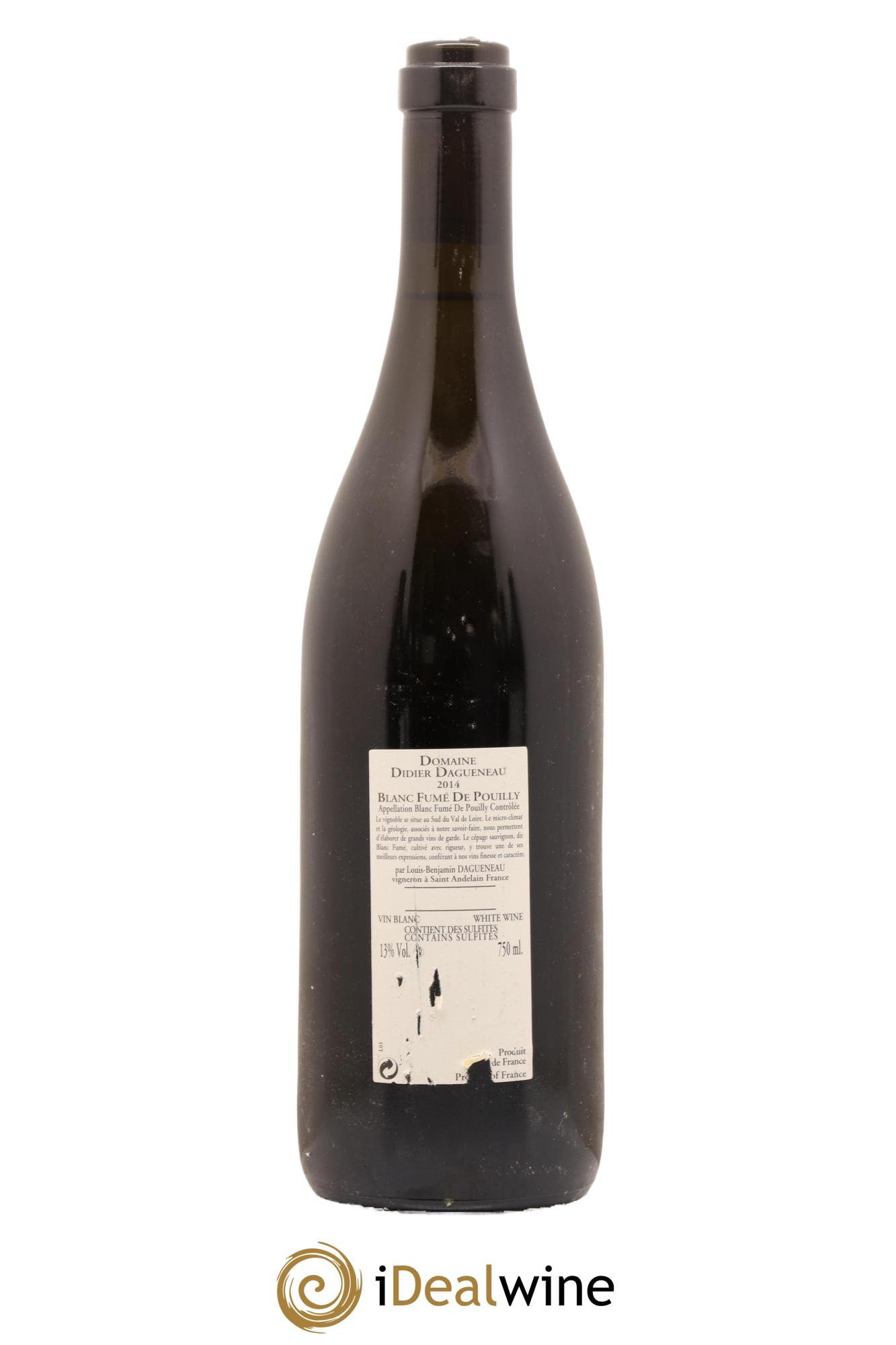 Vin de France (anciennement Pouilly-Fumé) Buisson Renard Dagueneau (Domaine Didier - Louis-Benjamin) 2014 - Lot de 1 bouteille - 1