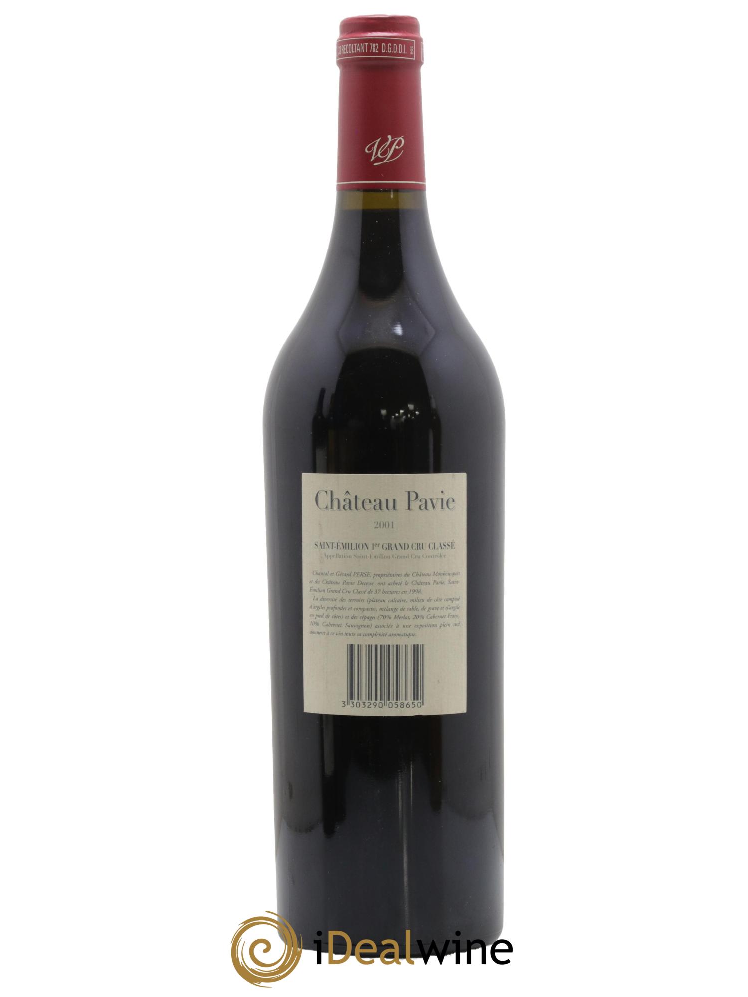 Château Pavie 1er Grand Cru Classé A 2001 - Lot de 1 bouteille - 1