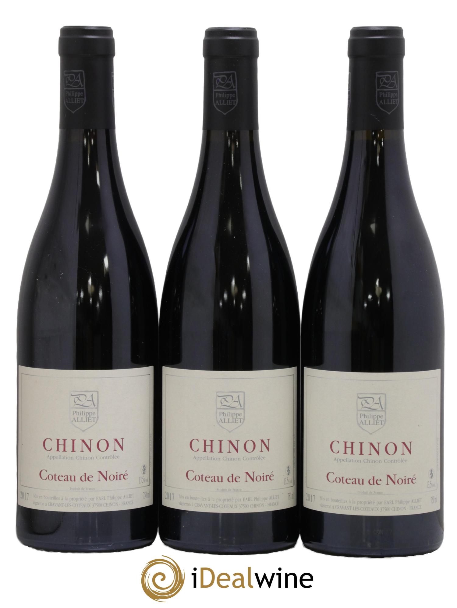 Chinon Coteau de Noiré Philippe Alliet  2017 - Lot de 3 bouteilles - 0