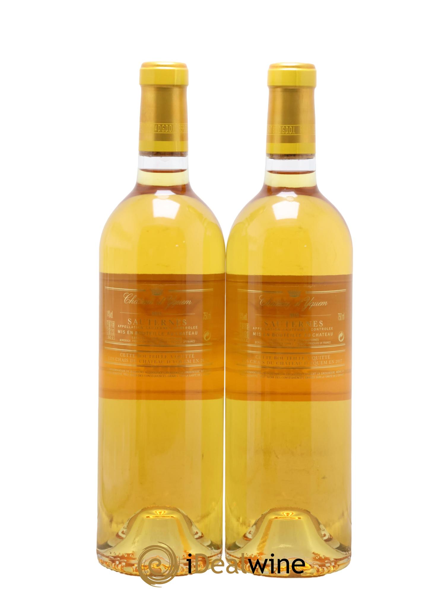 Château d' Yquem 1er Cru Classé Supérieur 2015 - Posten von 2 Flaschen - 1