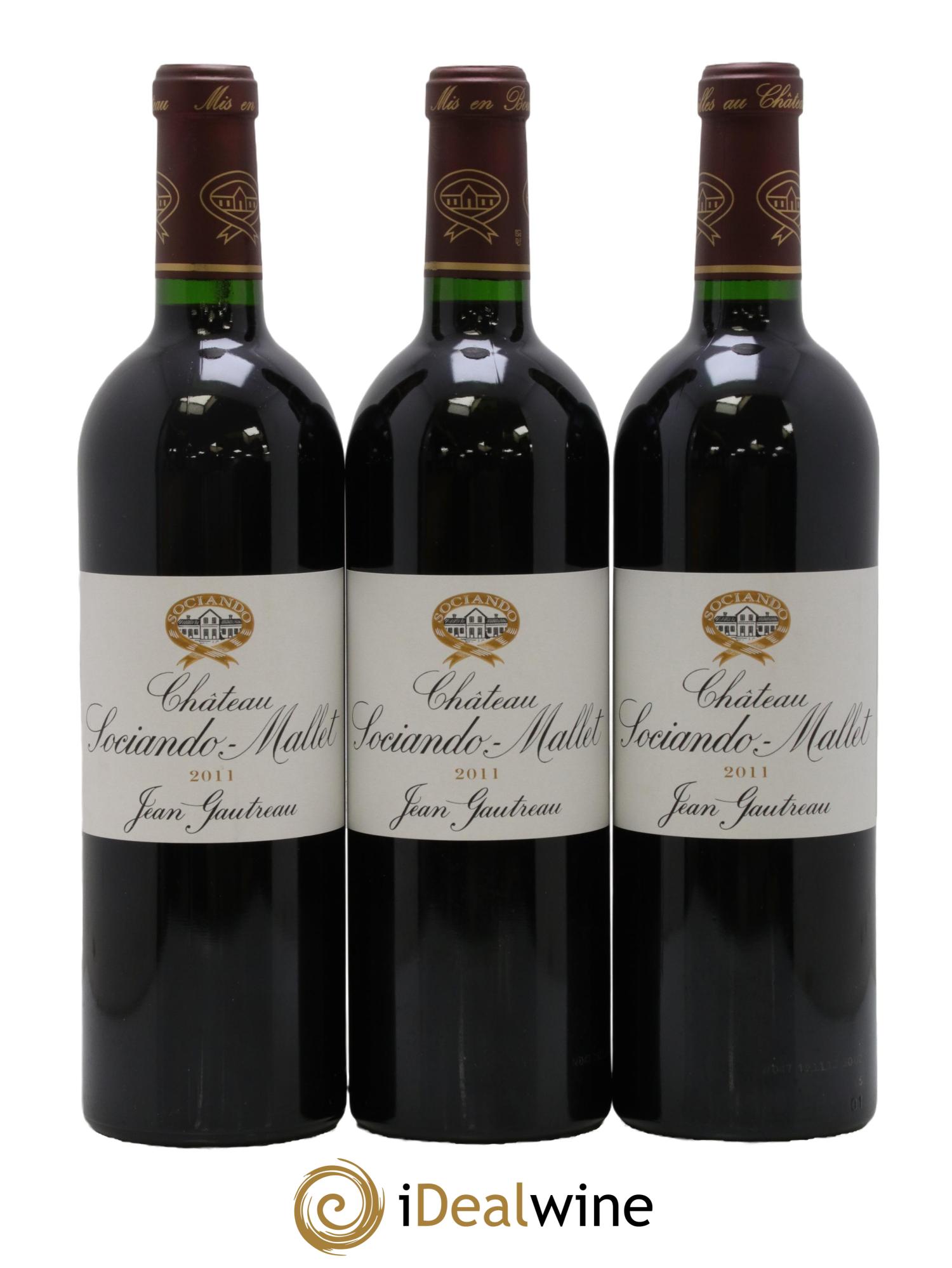 Château Sociando Mallet 2011 - Posten von 3 Flaschen - 0