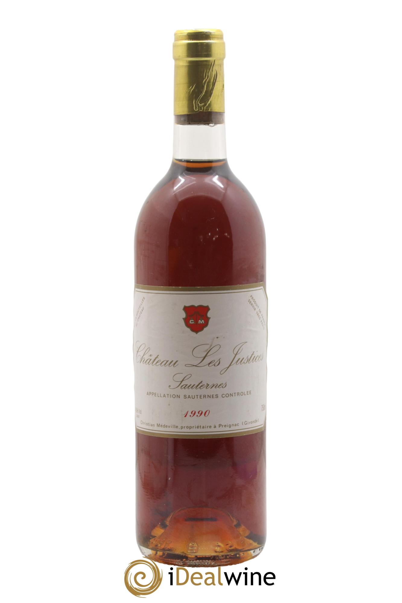 Château les Justices Cru Bourgeois 1990 - Lot de 1 bouteille - 0