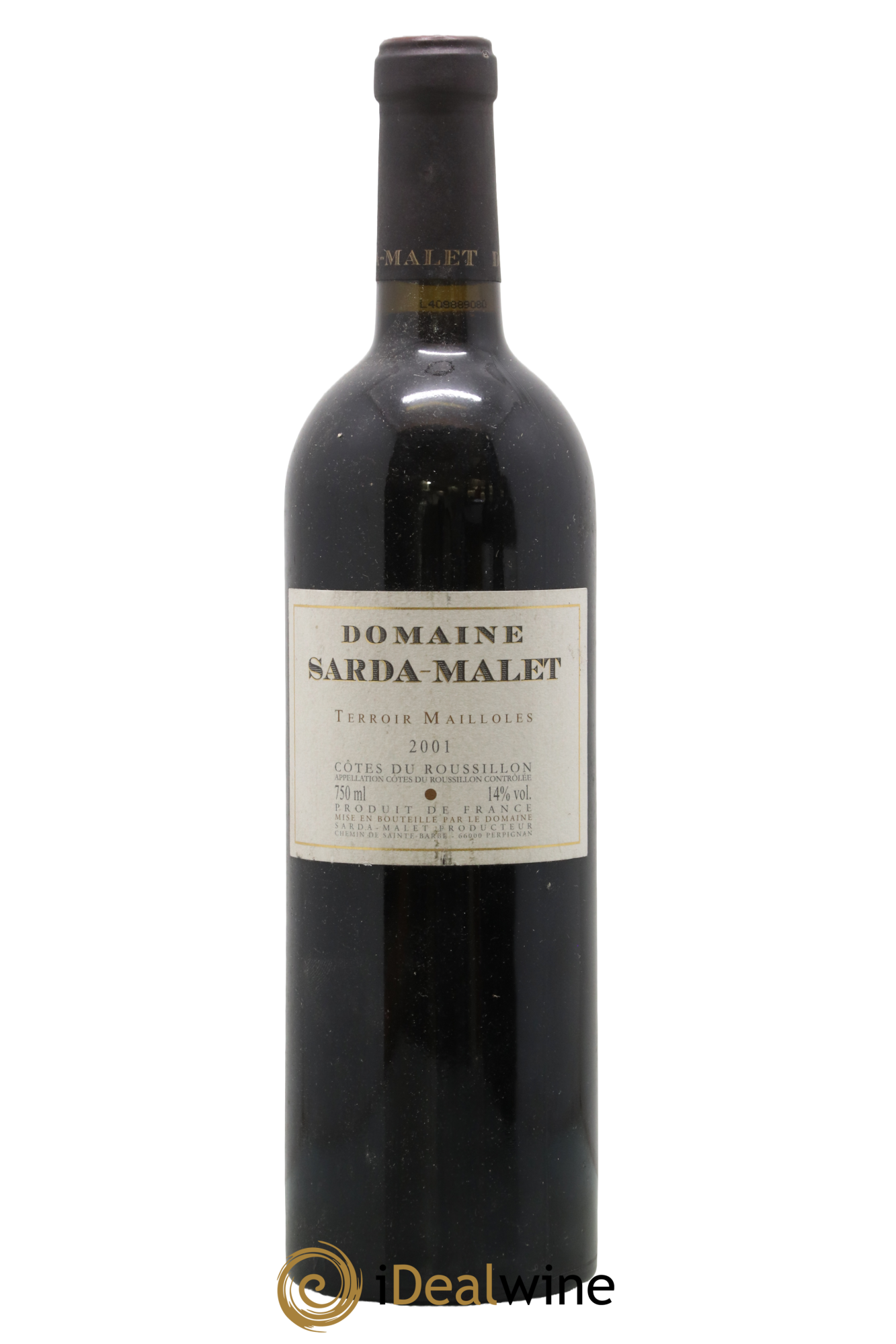 Côtes du Roussillon Domaine Sarda-Malet Terroir de Mailloles Jérôme Malet 2001 - Lot de 1 bouteille - 0