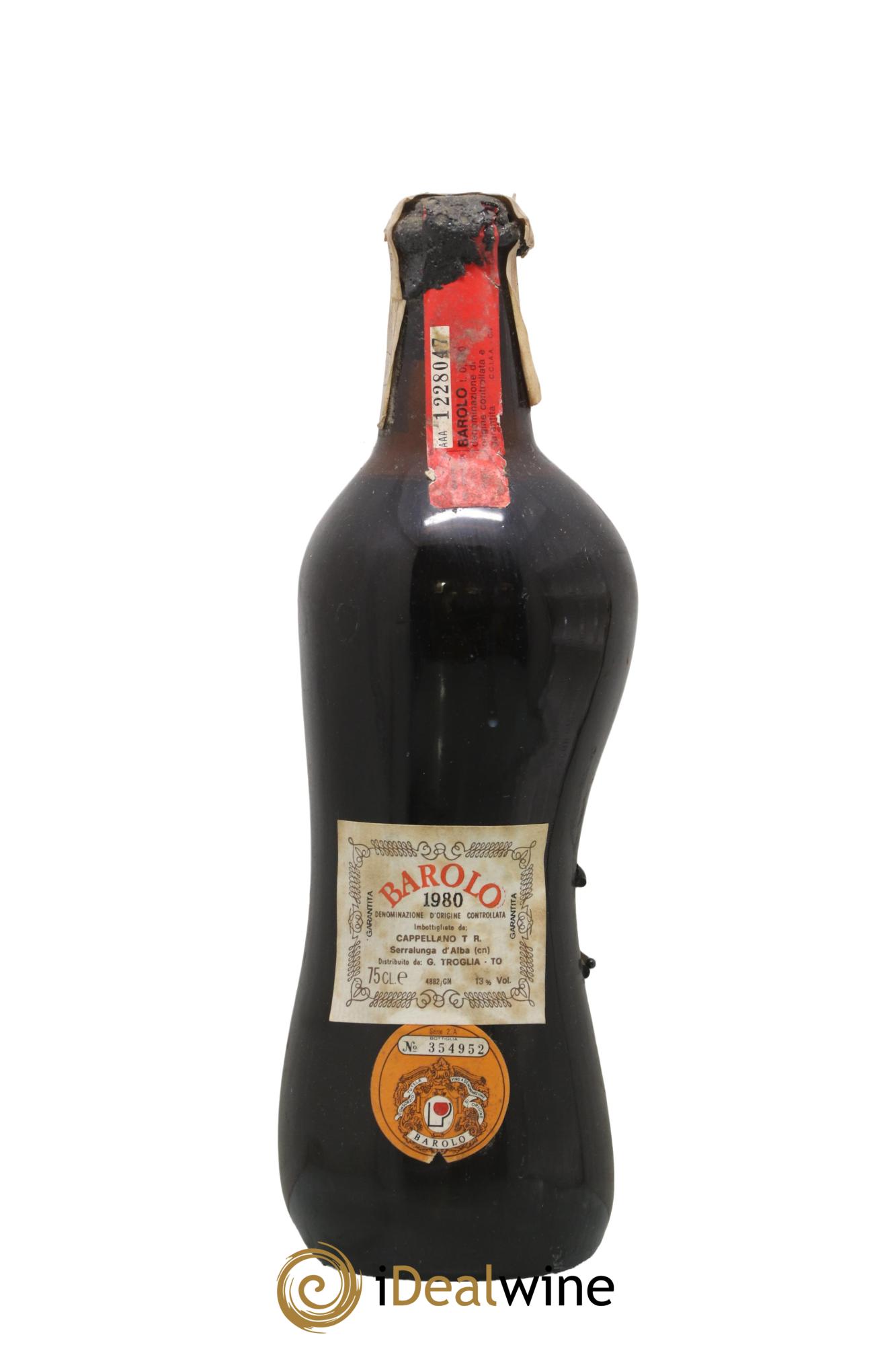 Barolo Cappellano Troglia 1980 - Lot de 1 bouteille - 0