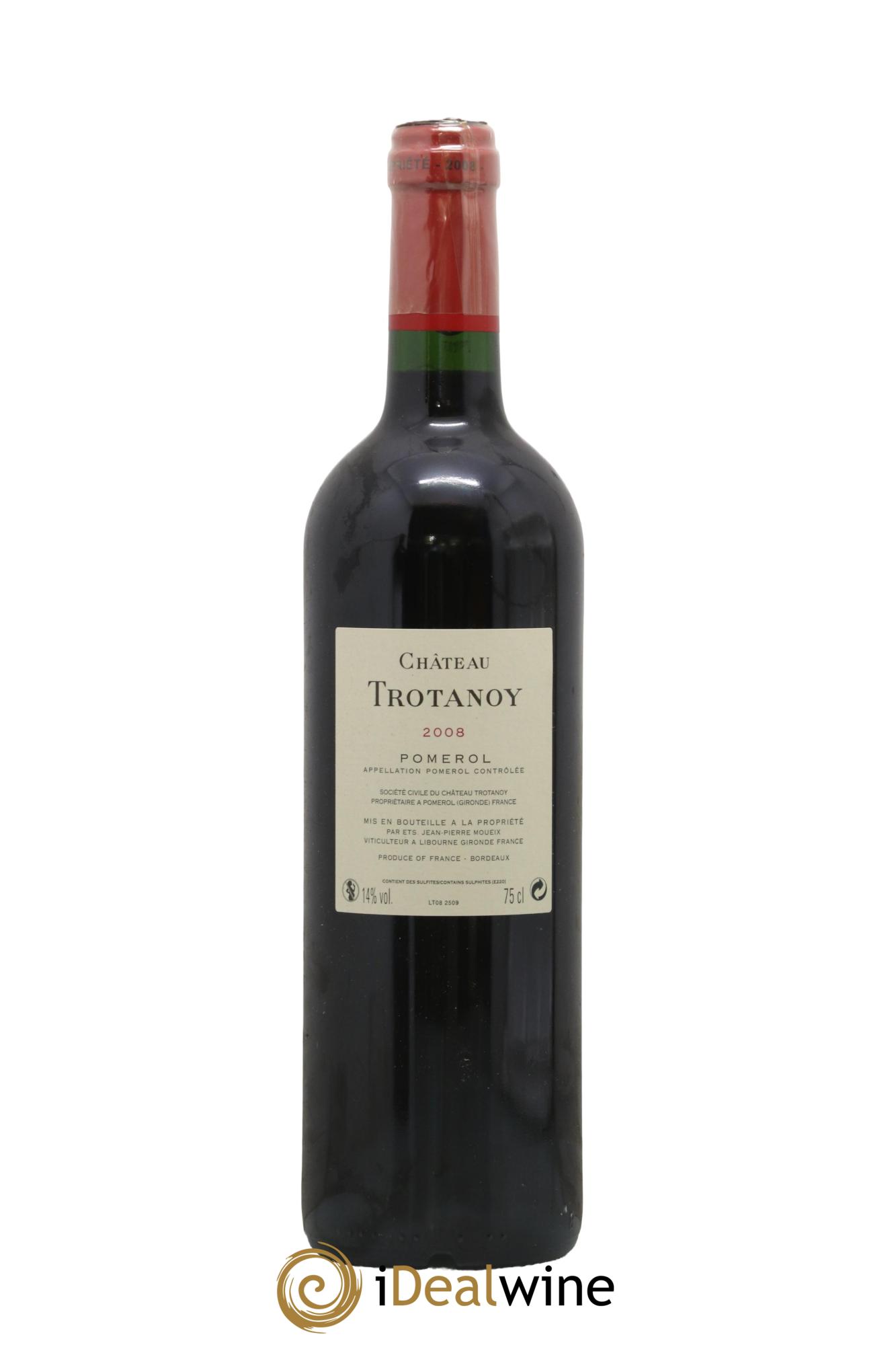 Château Trotanoy 2008 - Lot de 1 bouteille - 1