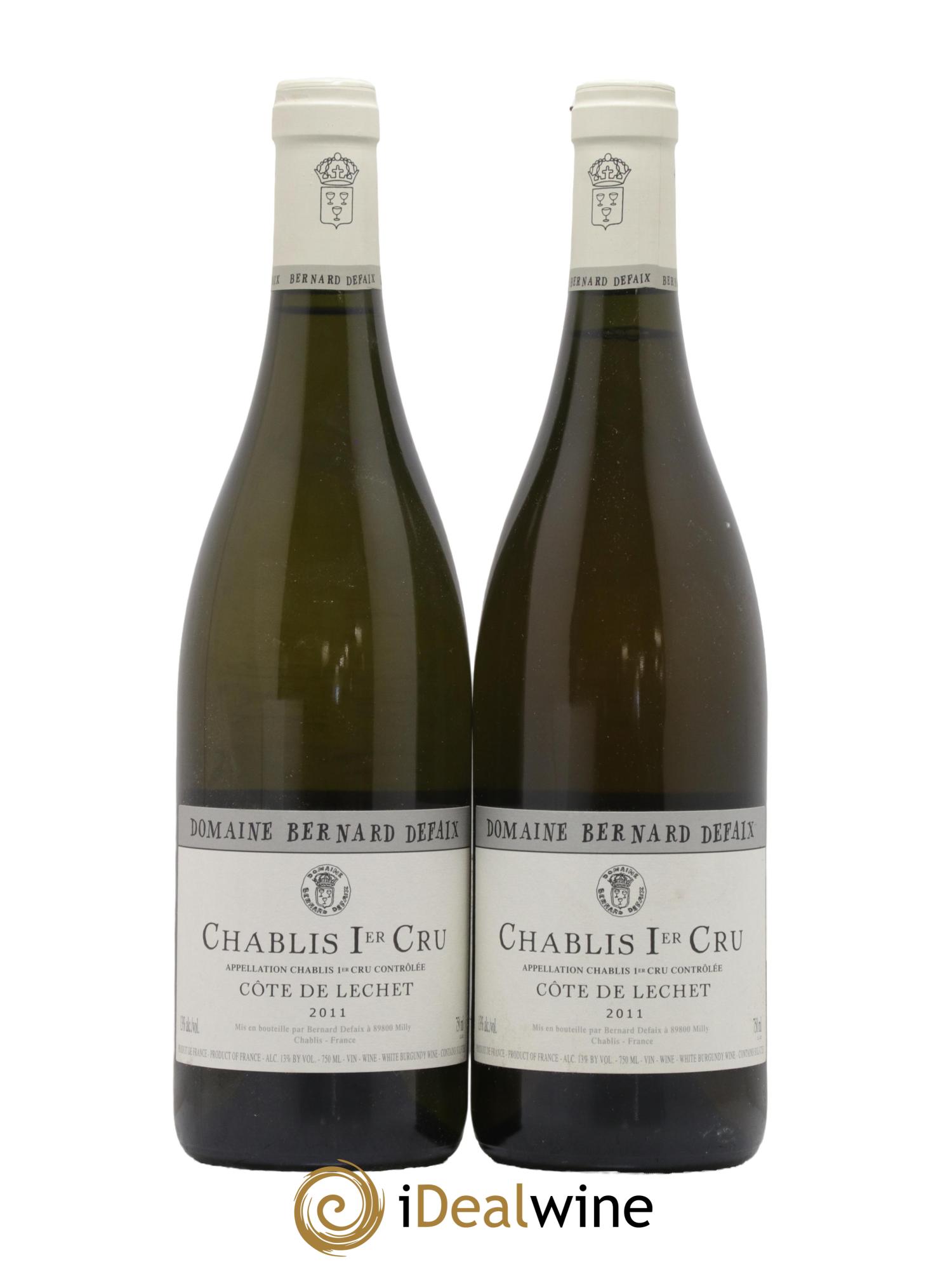 Chablis 1er Cru Côte de Léchet Bernard Defaix 2011 - Lot de 2 bouteilles - 0