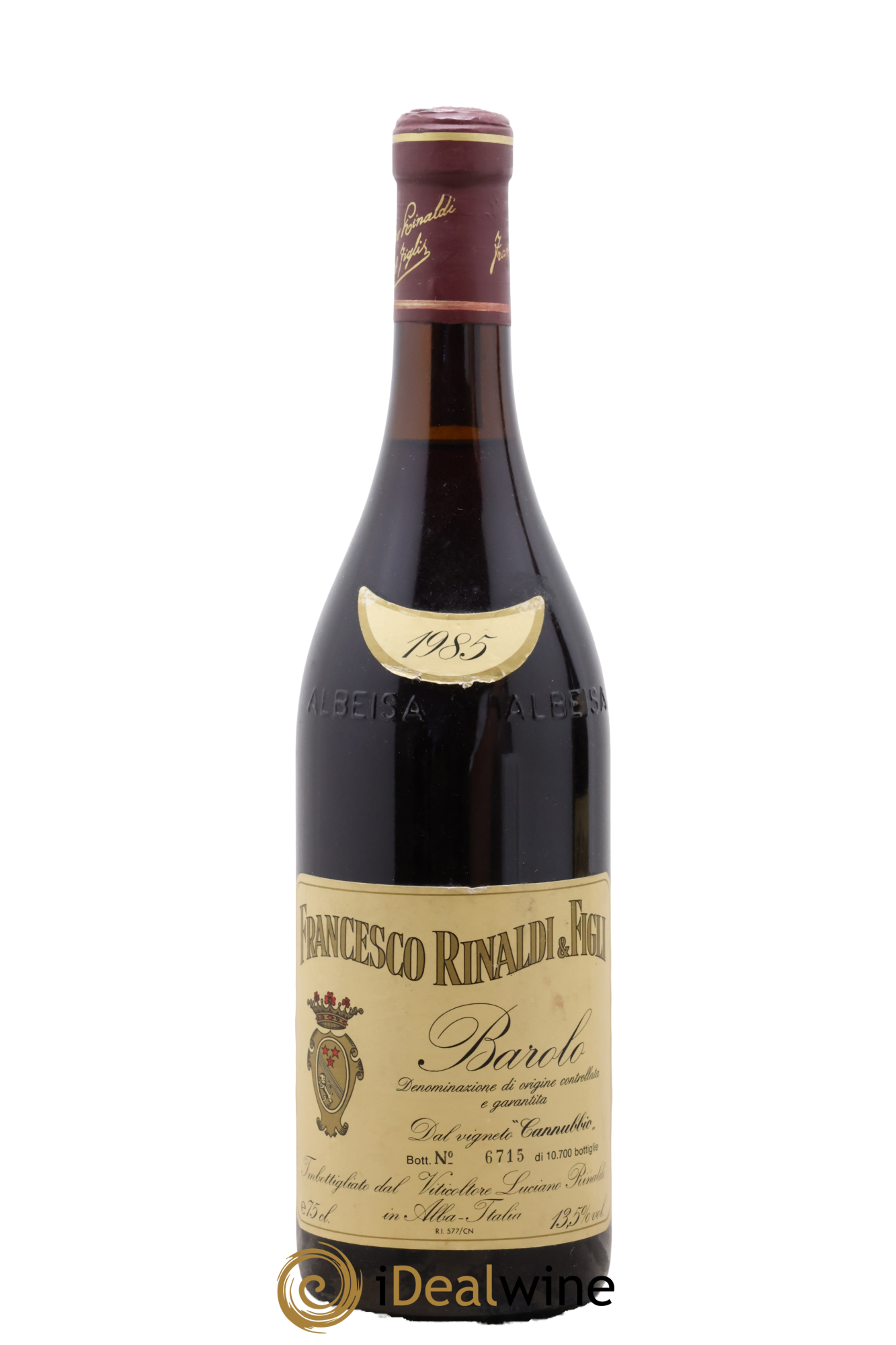 Barolo DOCG Cannubi Francesco Rinaldi 1985 - Lote de 1 botella - 0