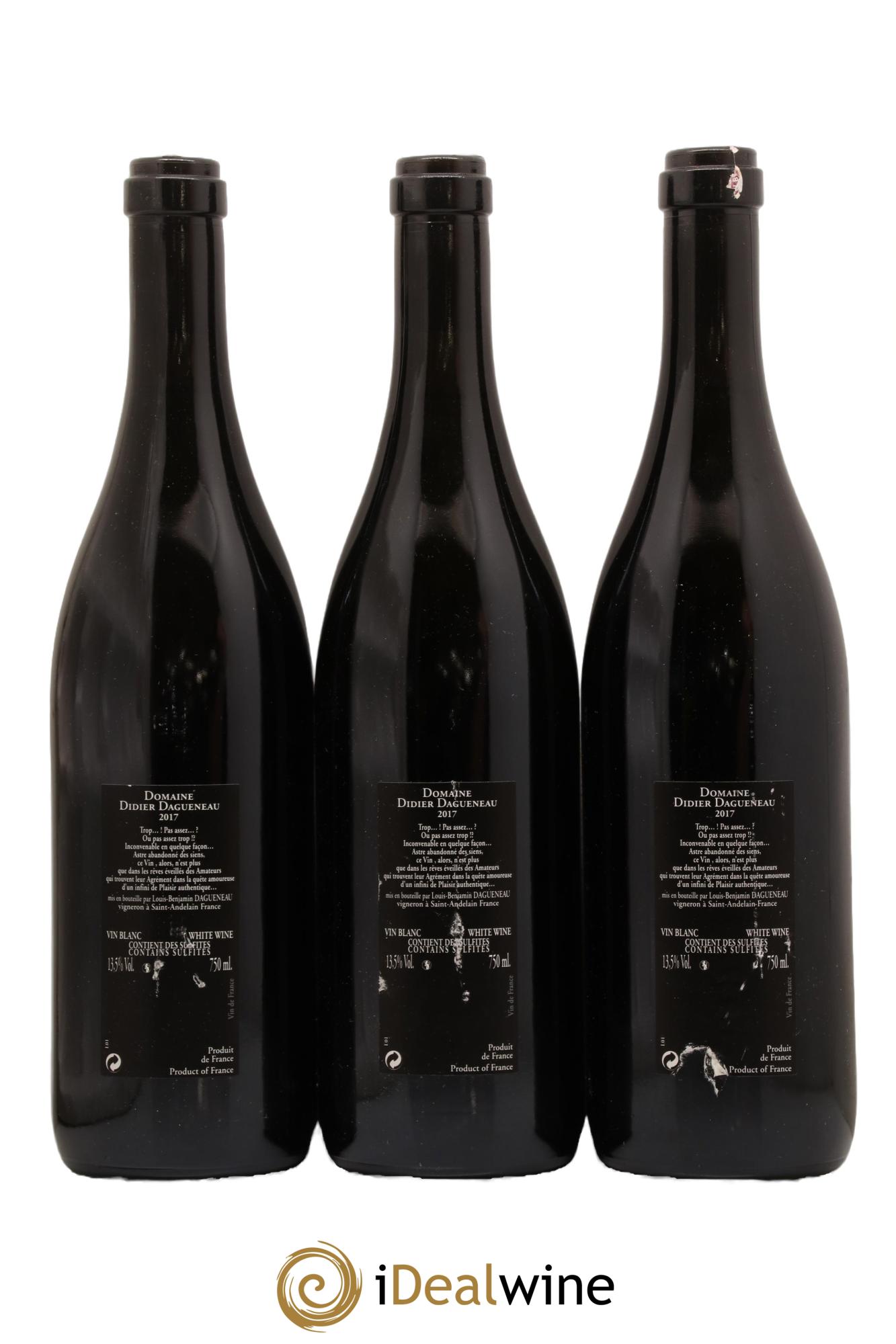 Vin de France (anciennement Pouilly-Fumé) Silex Dagueneau (Domaine Didier - Louis-Benjamin) 2017 - Posten von 3 Flaschen - 1
