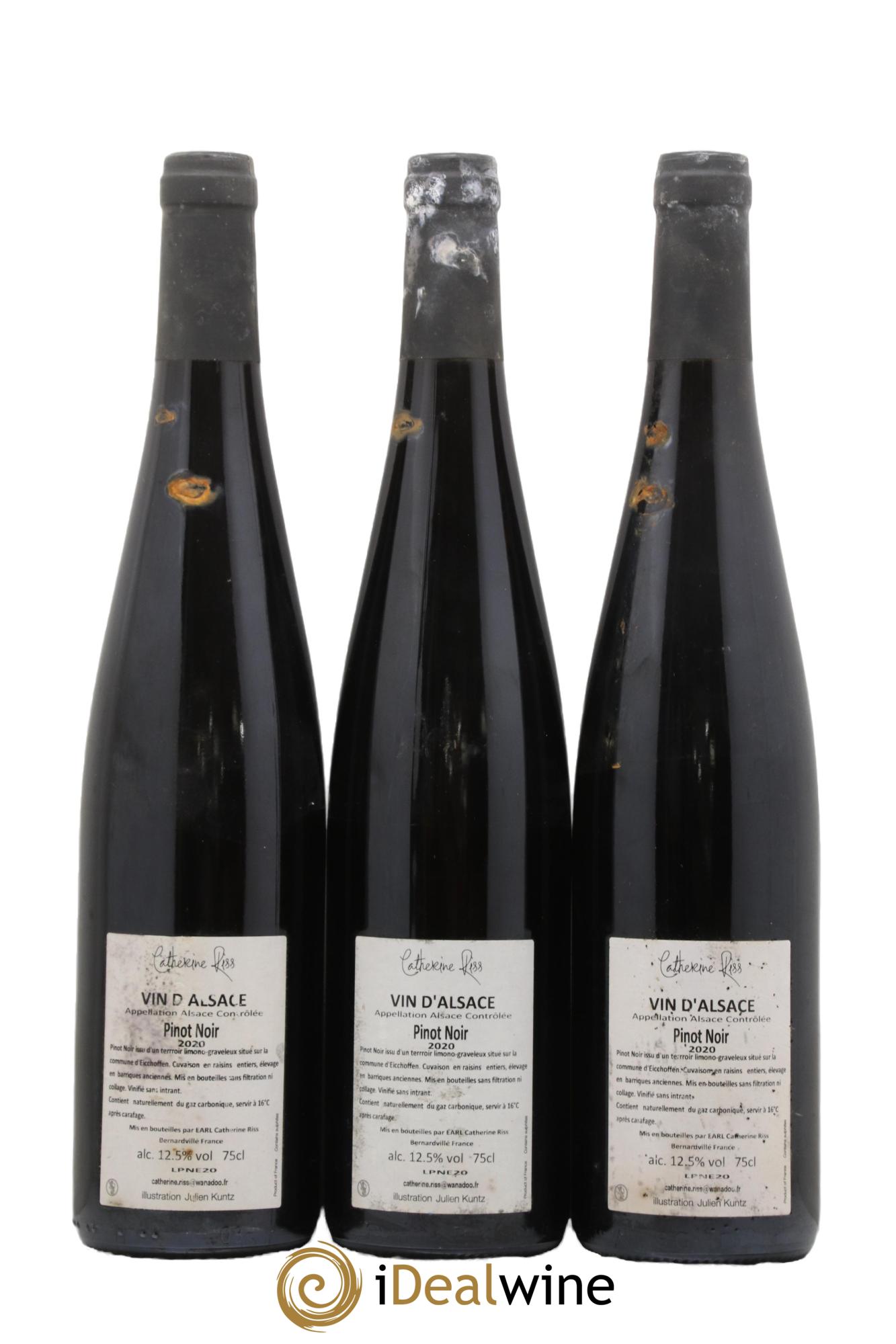 Alsace Pinot Noit Libre Comme L'Air Catherine Riss 2020 - Posten von 3 Flaschen - 1