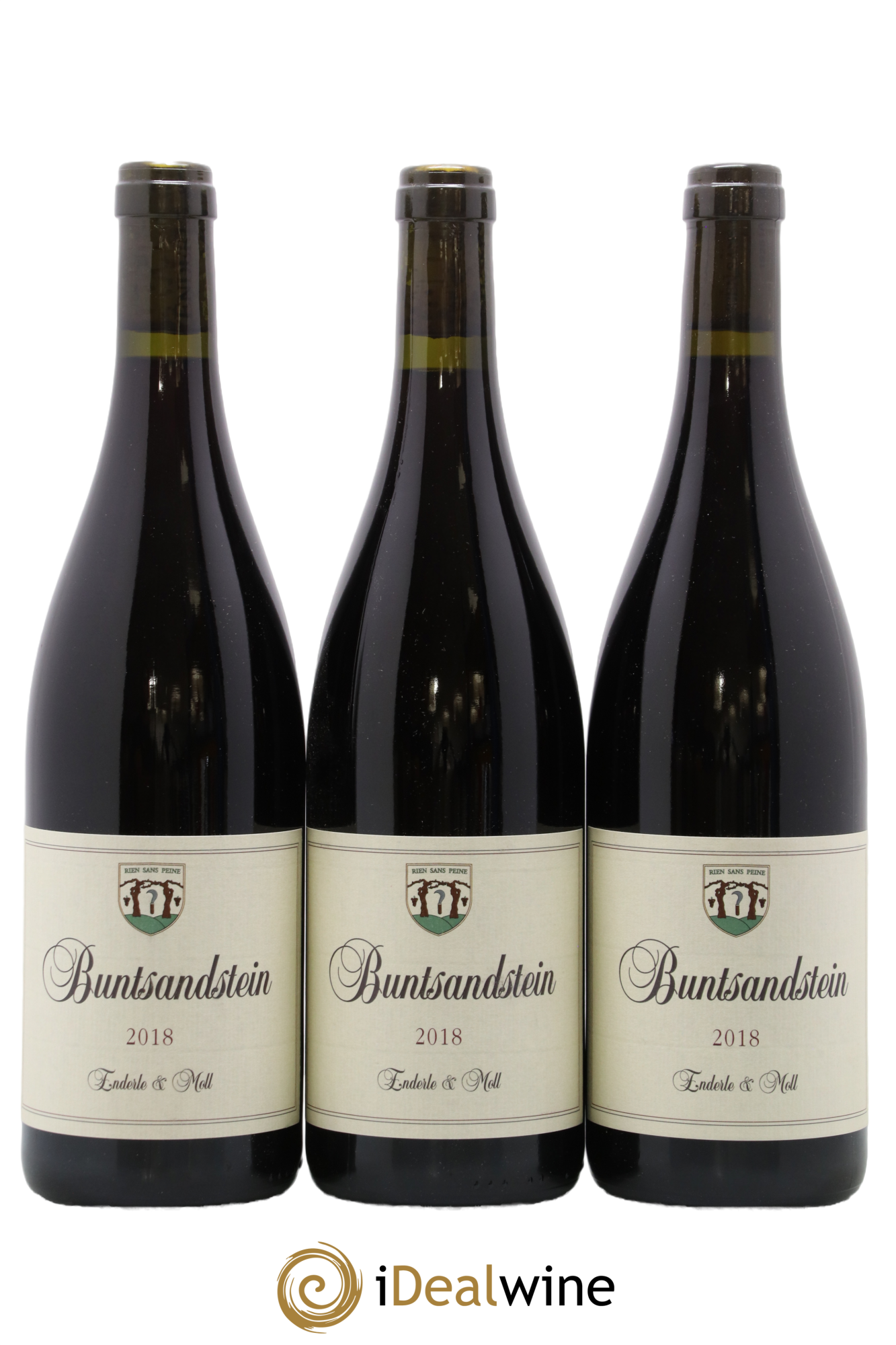 Allemagne Landwein Buntsandstein Pinot Noir Enderle Und Moll 2018 - Lot of 3 bottles - 0